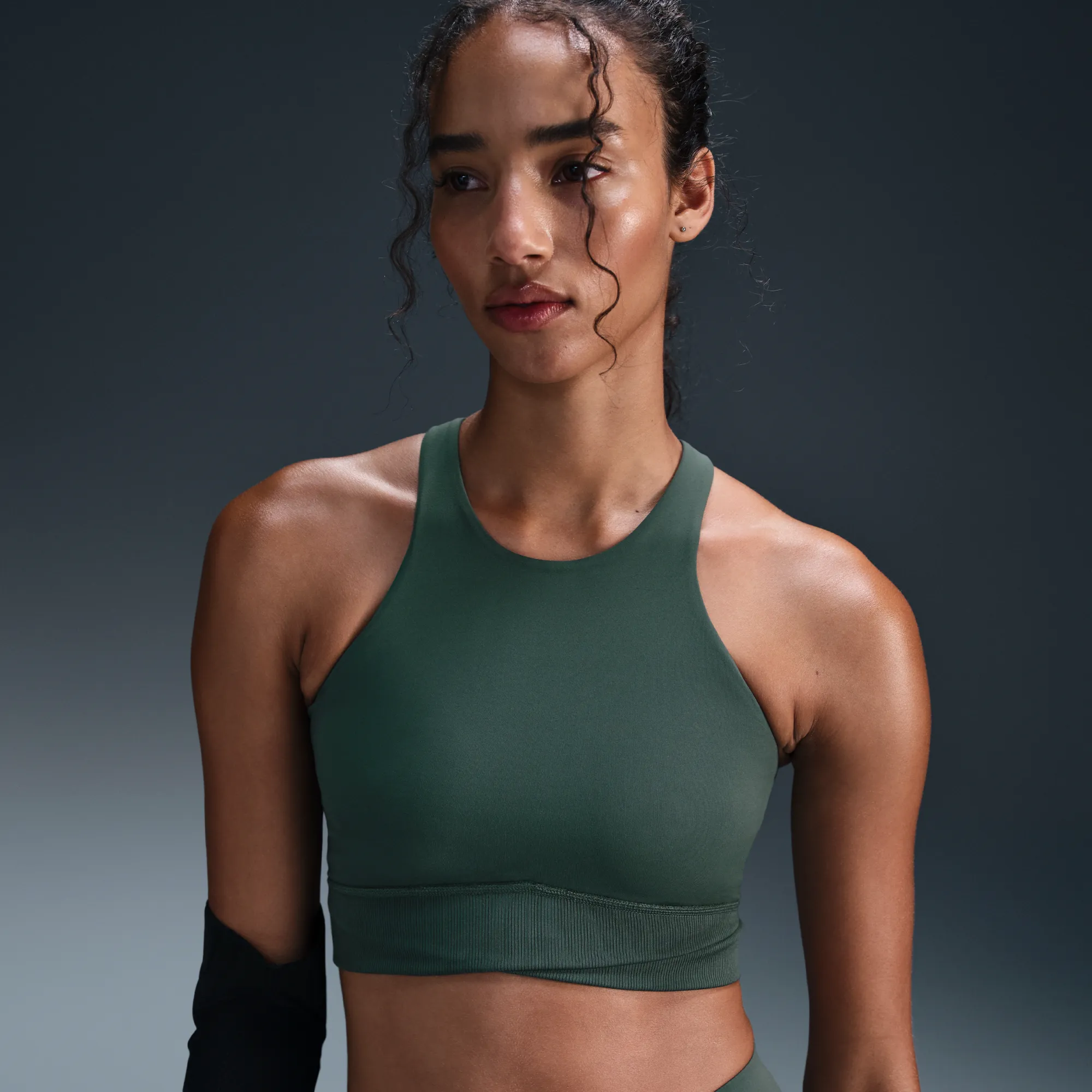 Nike One Twist Women's Light-Support Lightly Lined High-Neck Sports Bra - Green - Polyester/Elastane