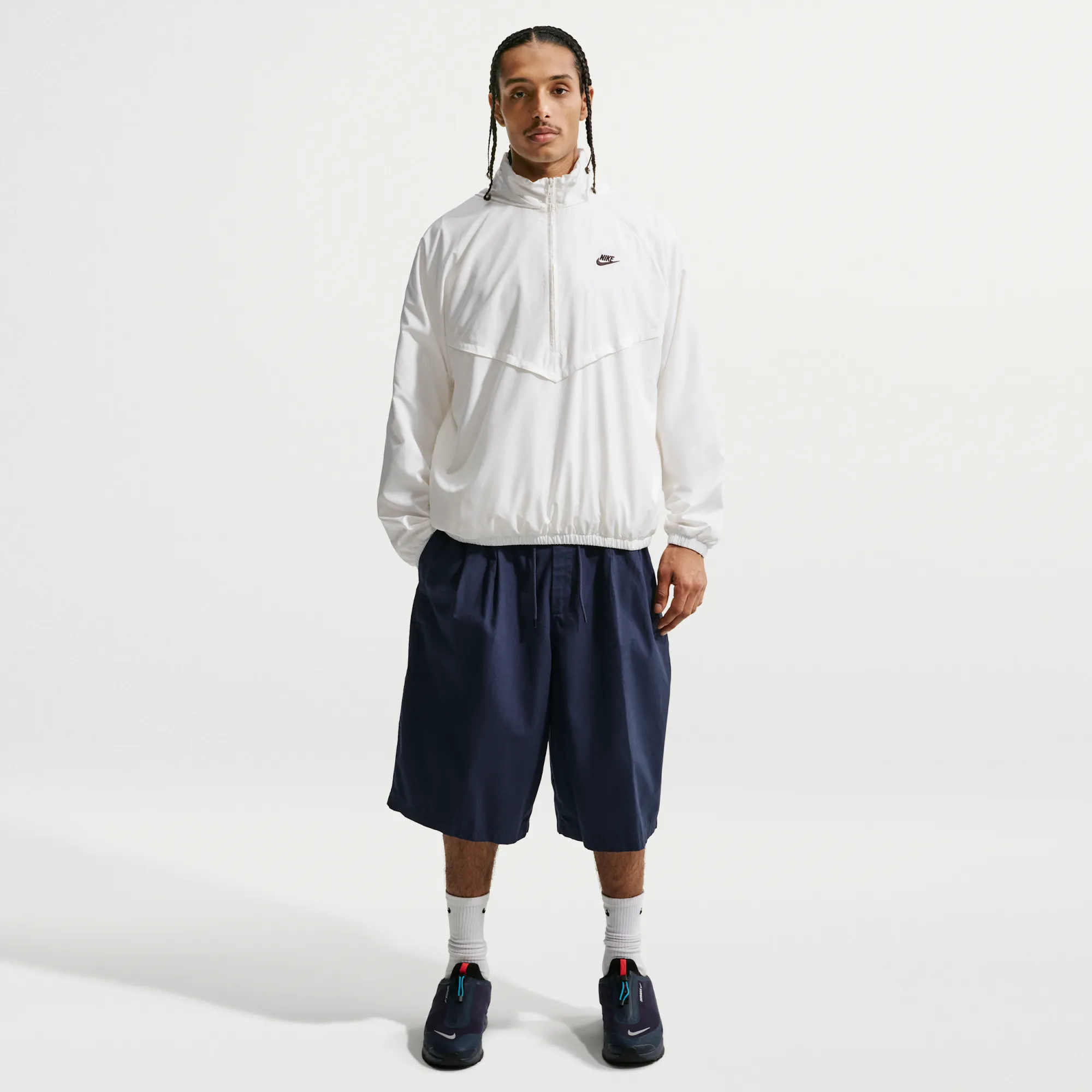 Nike Club Men's Oversized Shorts - Blue - Cotton