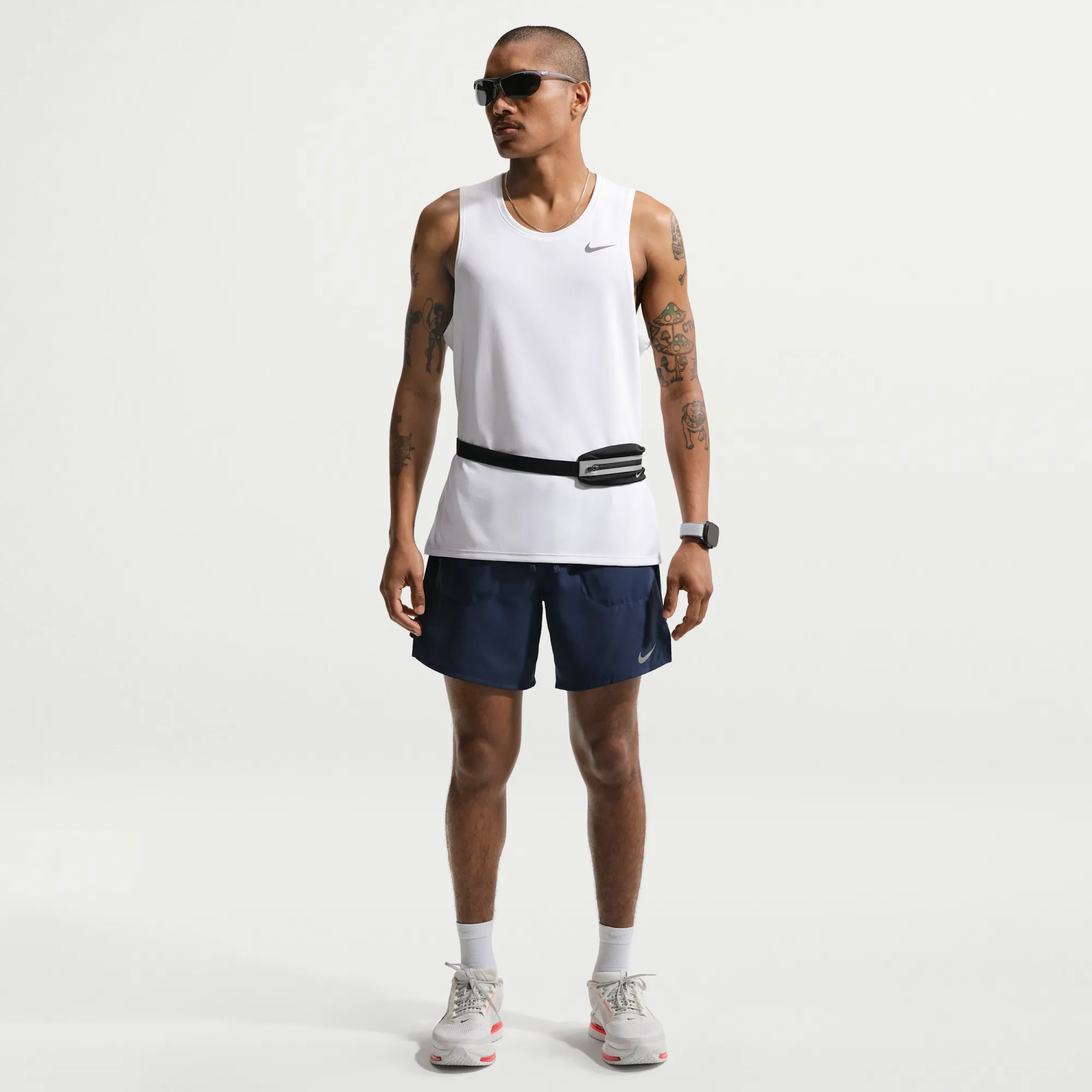 Nike Stride Men's Dri-FIT 18cm (approx.) 2-in-1 Running Shorts - Blue - Polyester