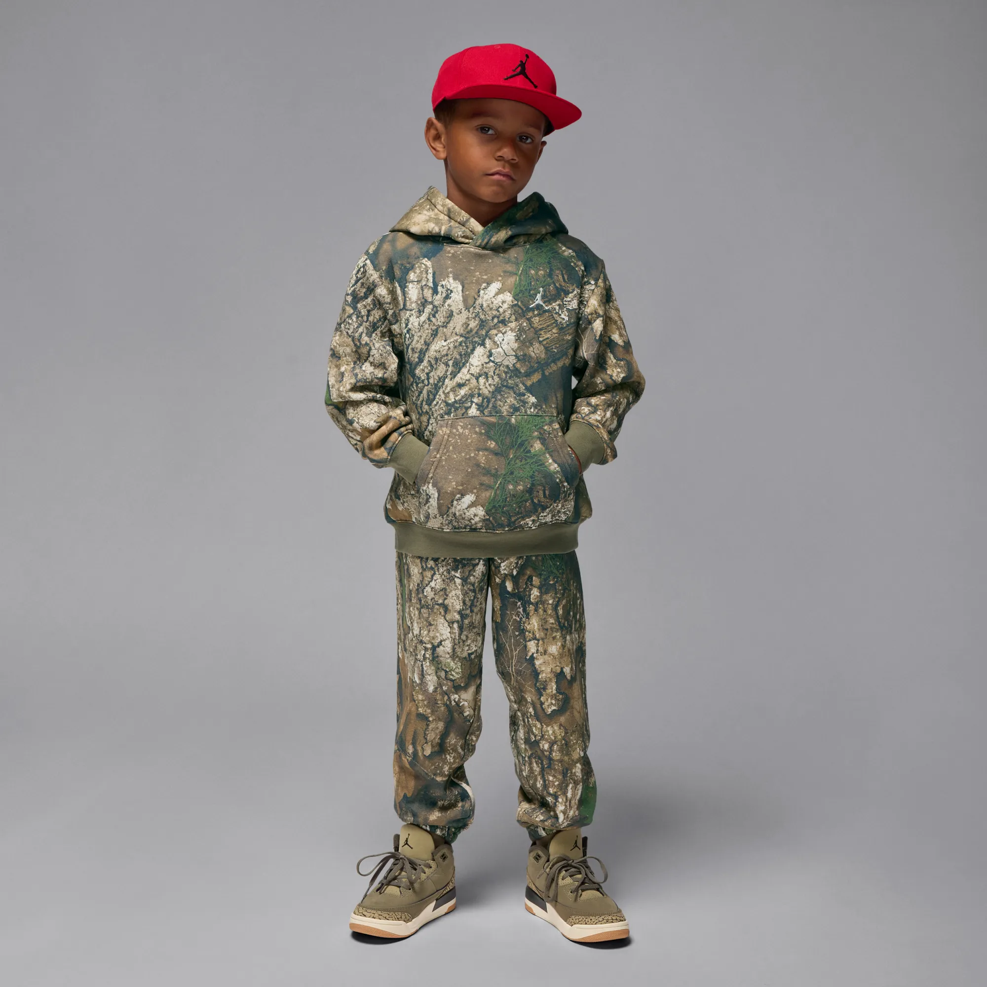 Nike Jordan MVP Younger Kids' Realtree 2-Piece Hoodie Set - Green - Cotton/Polyester