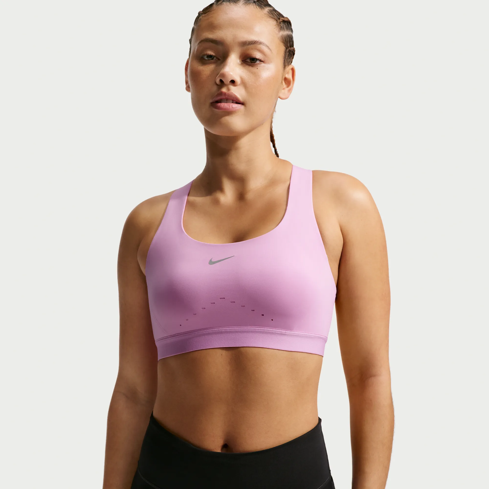 Nike Swift Women's High-Support Lightly Lined Sports Bra - Purple - Polyester/Elastane