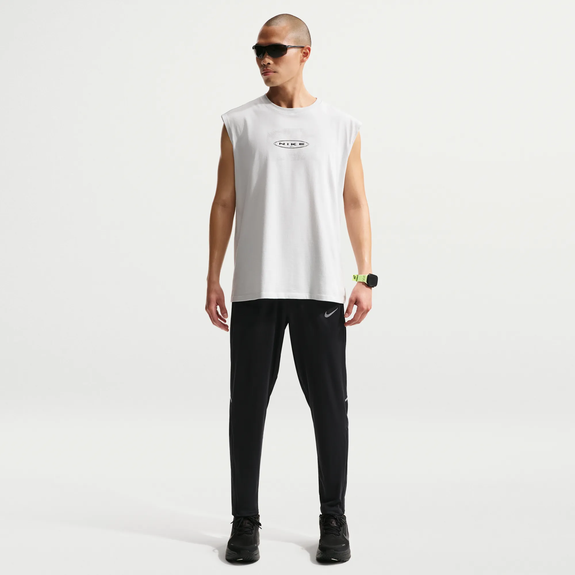 Nike Miler Men's Dri-FIT Knit Running Trousers - Black - Polyester