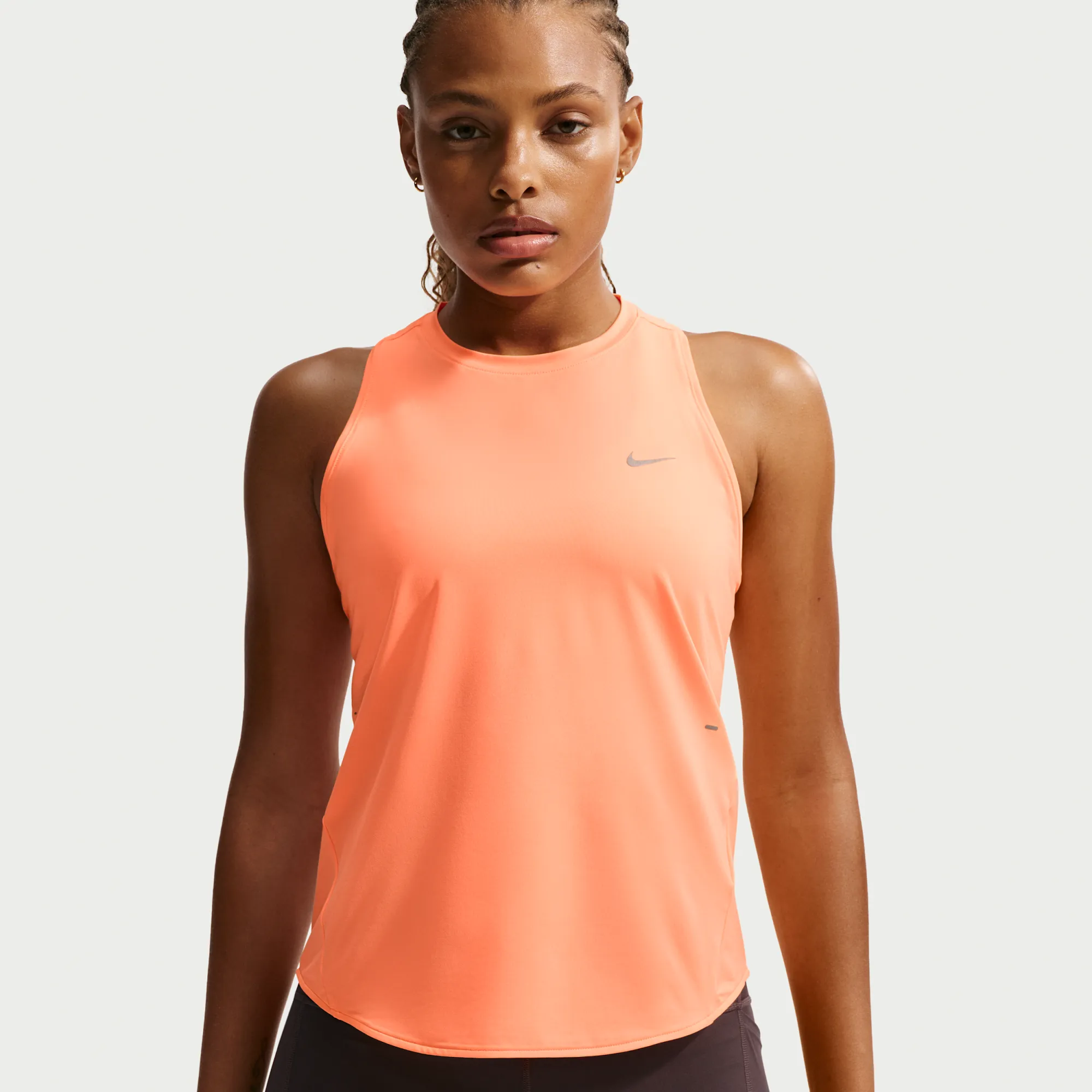 Nike Swift Women's Dri-FIT Running Tank Top - Orange - Polyester/Elastane