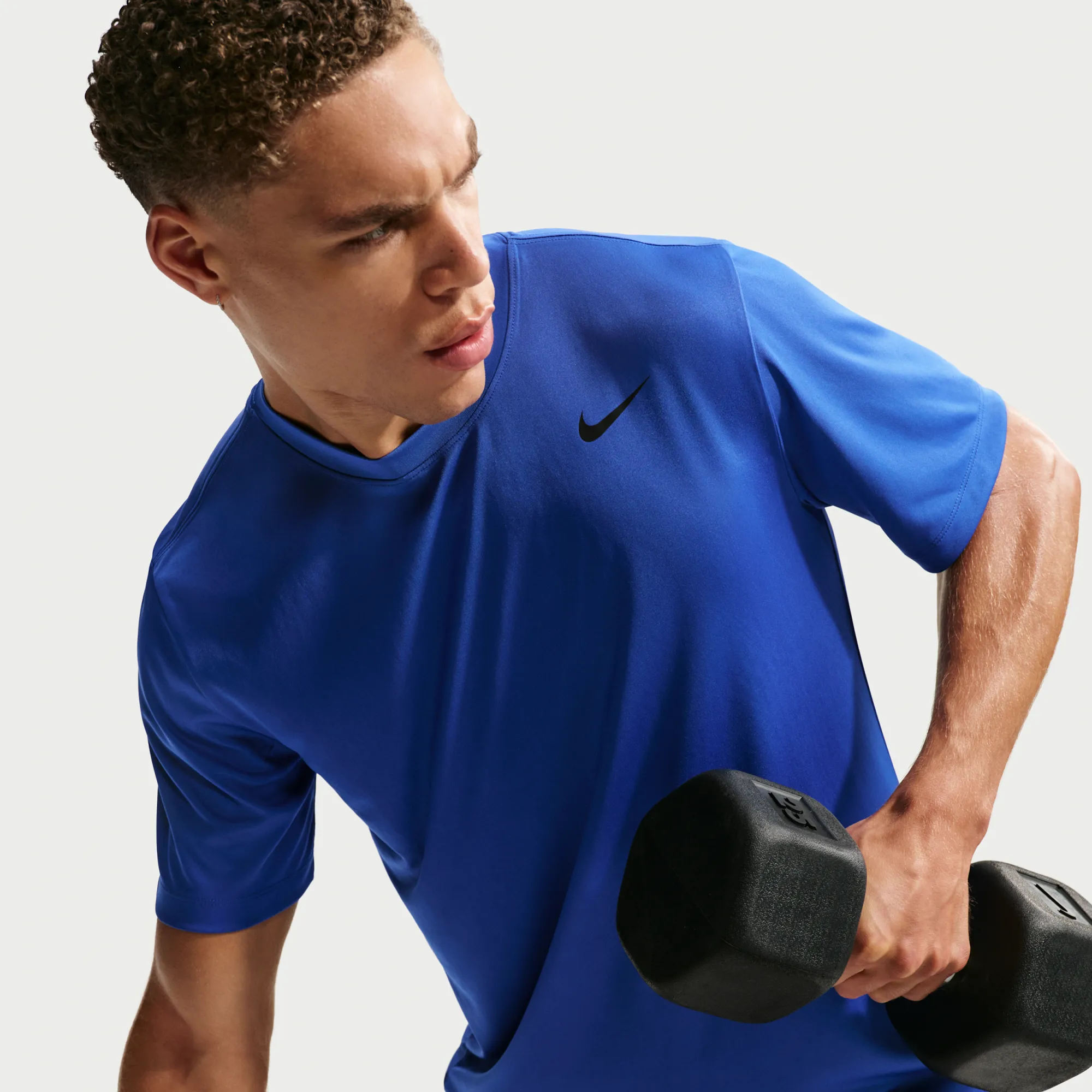 Nike Men's Dri-FIT Training T-Shirt - Blue - Polyester