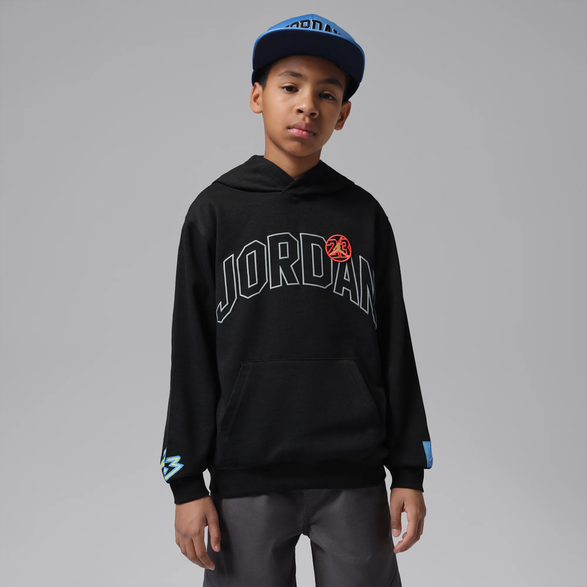 Nike Jordan Older Kids' Dynasty French Terry Pullover Hoodie - Black