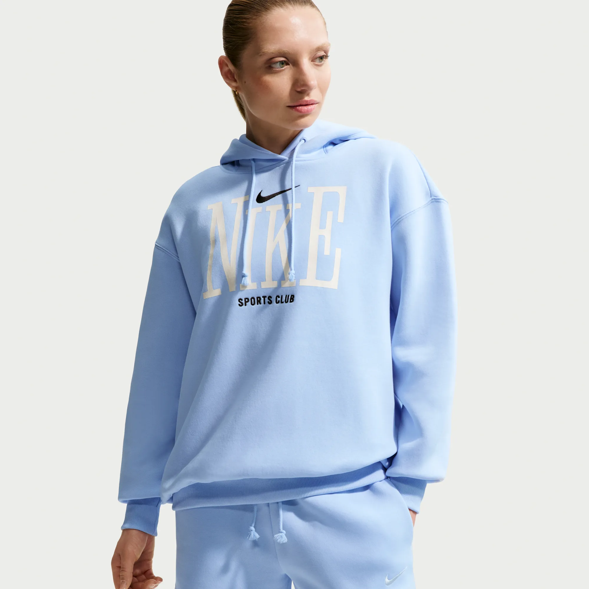 Nike Phoenix Fleece Women's Oversized Hoodie - Blue - Cotton/Polyester