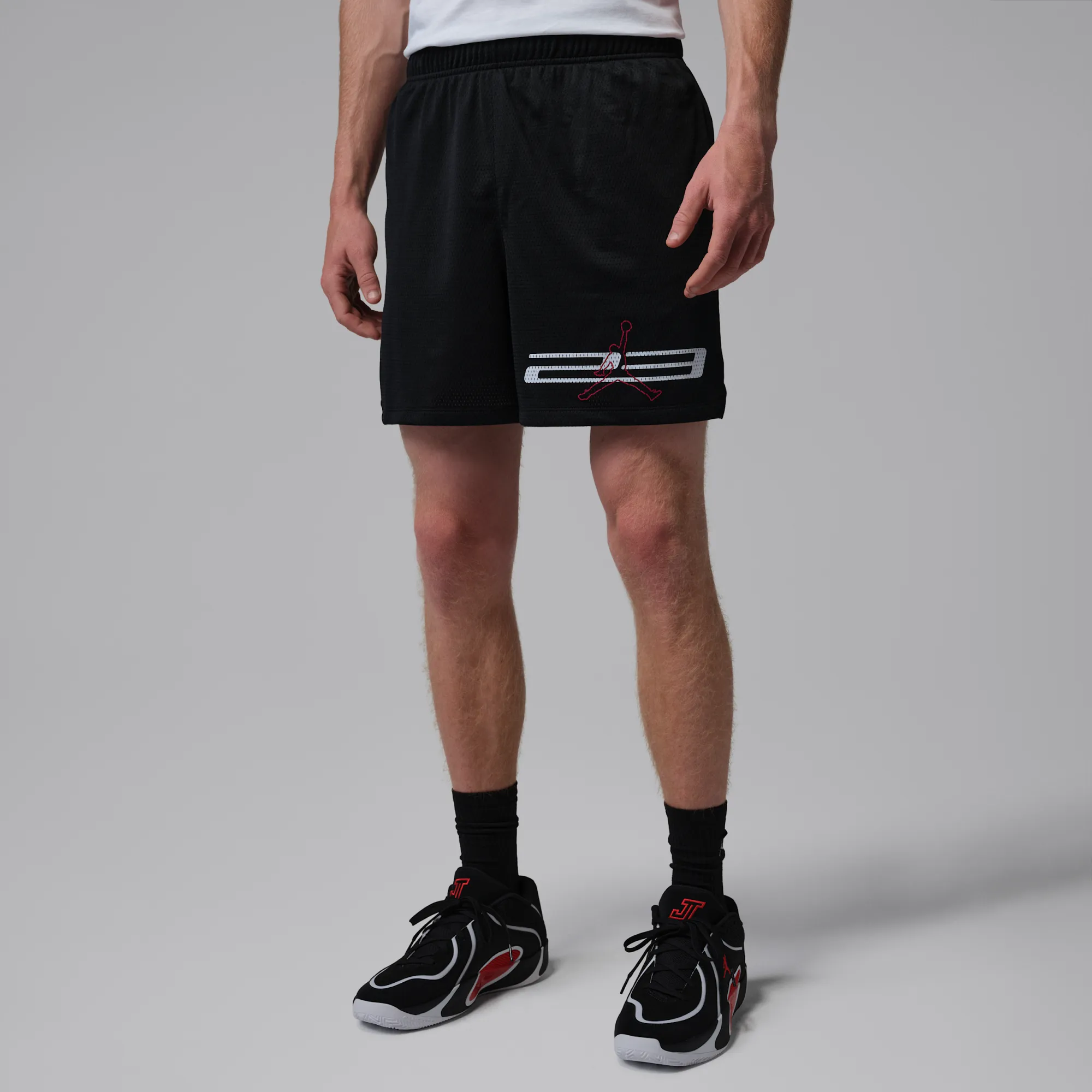 Nike Jordan Men's Dri-FIT Mesh Graphic Shorts - Black - Polyester