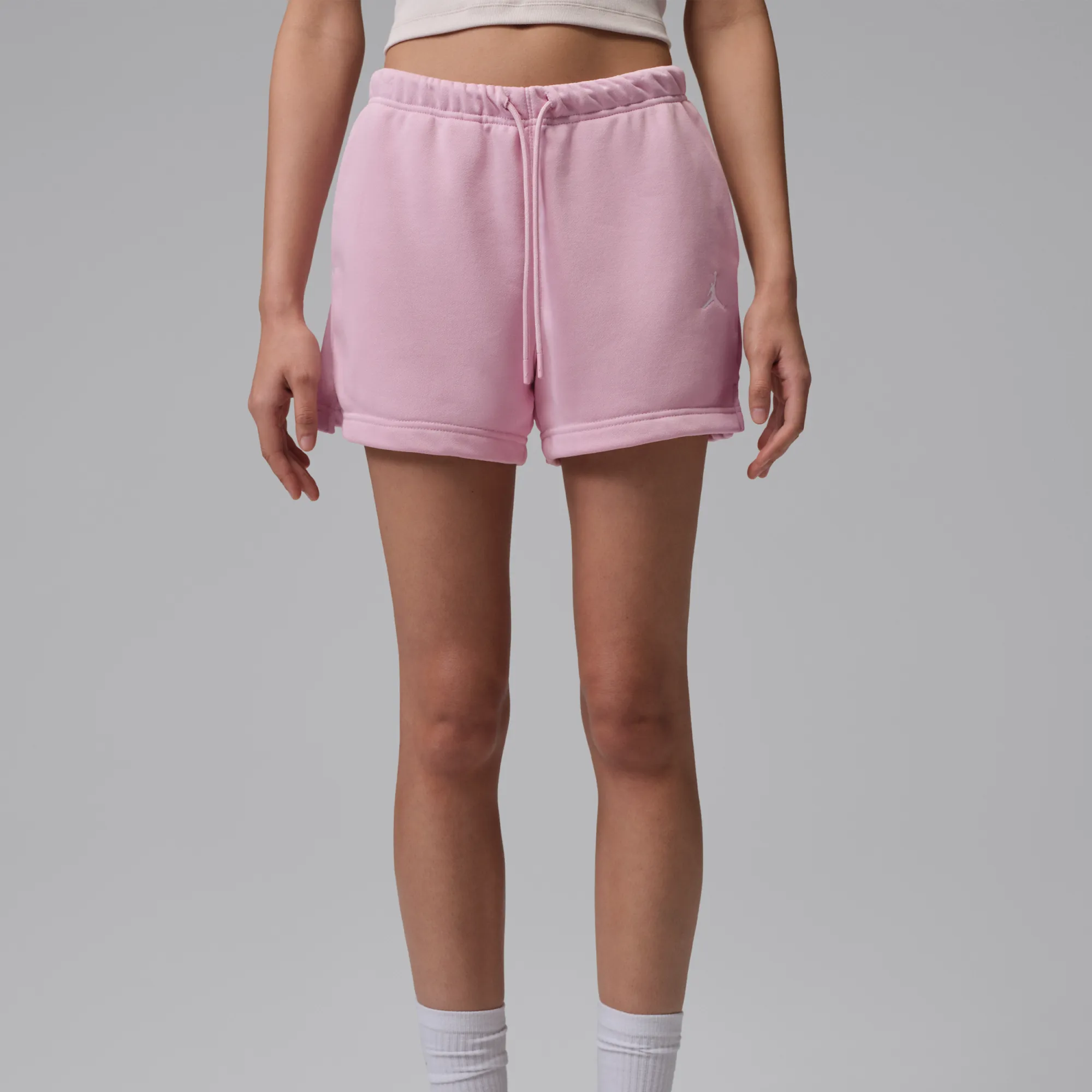 Nike Jordan Brooklyn Fleece Women's Shorts - Pink - Cotton/Polyester