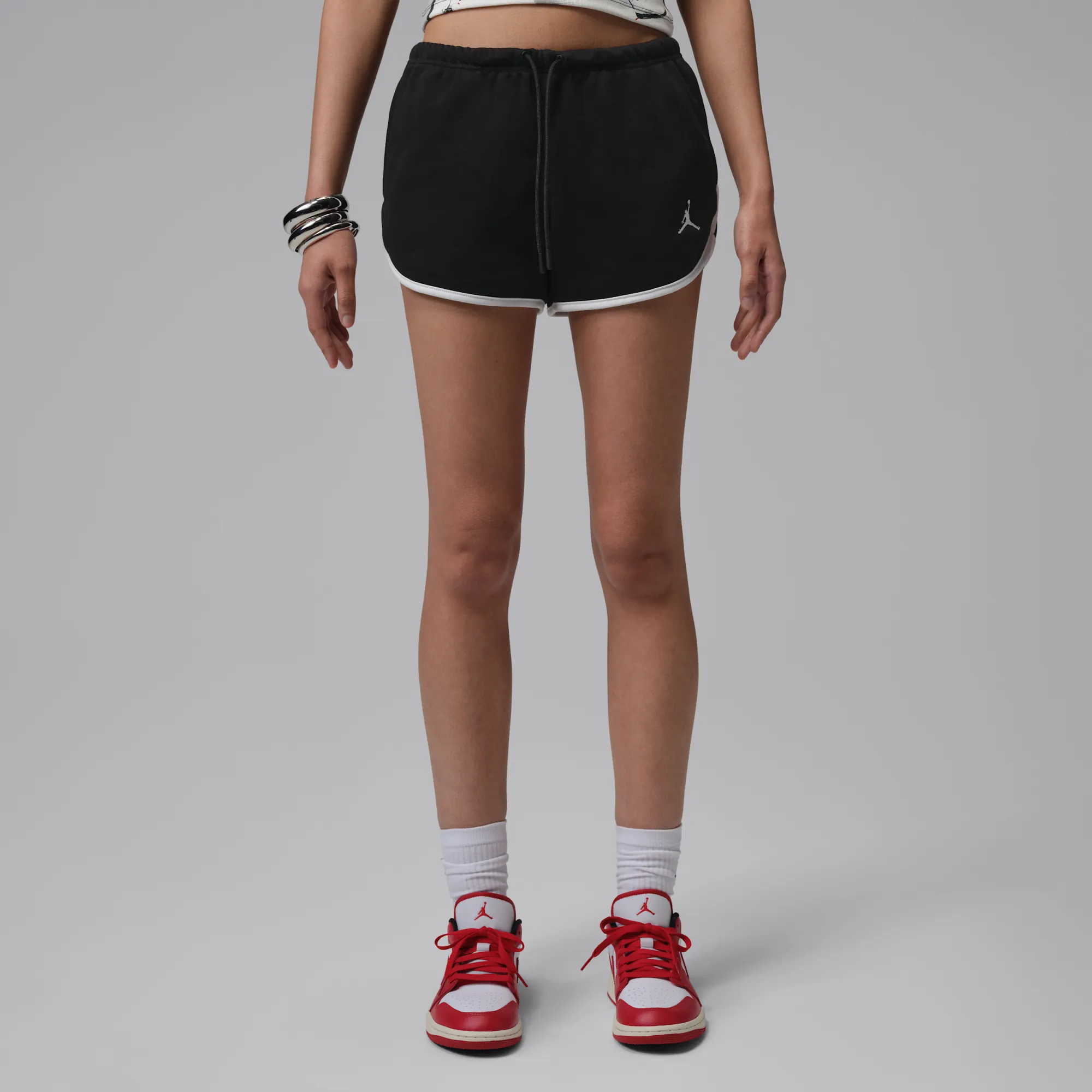 Nike Jordan Brooklyn Fleece Women's Shorts - Black - Cotton/Polyester