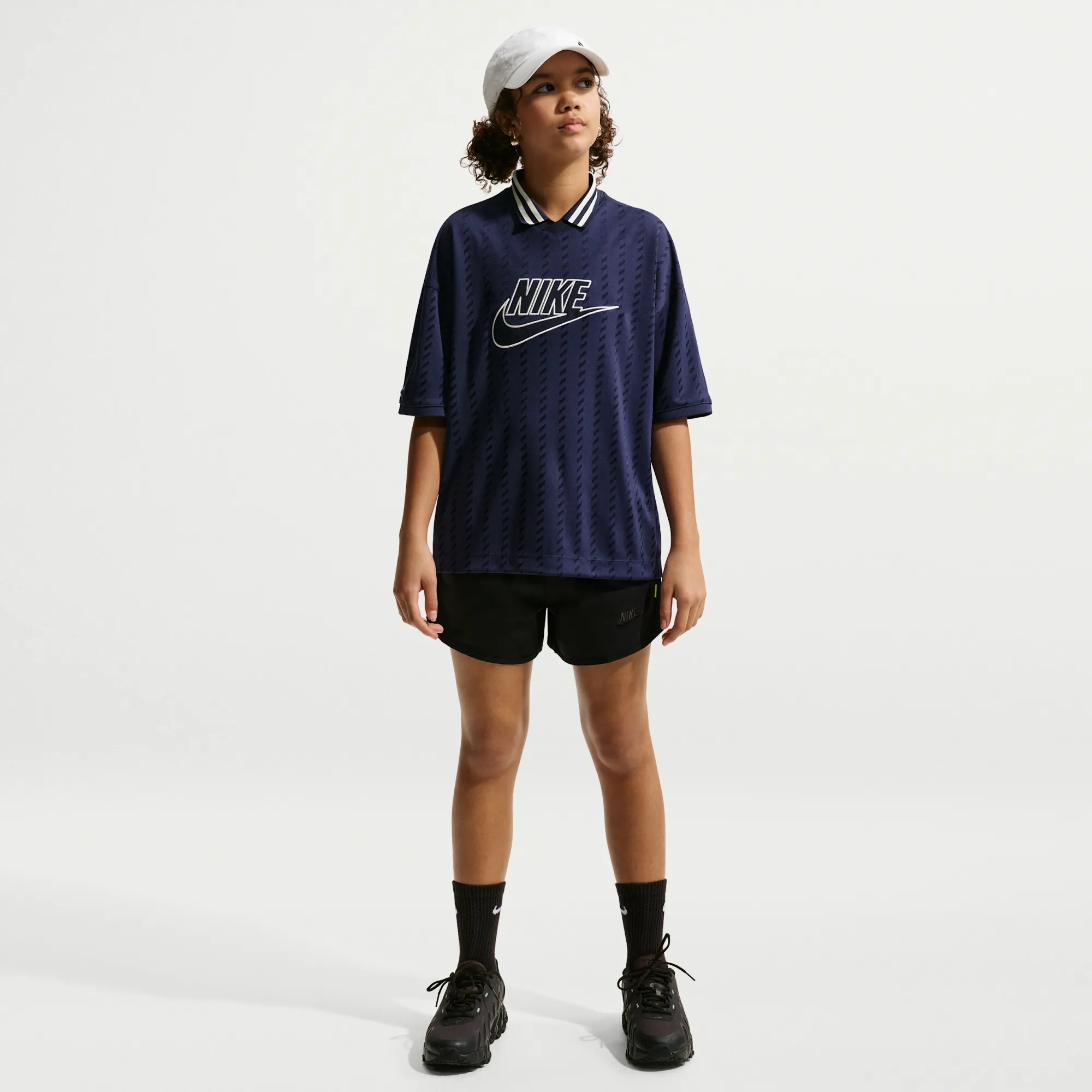 Nike Older Kids' (Girls') Woven Shorts - Black - Cotton/Nylon/Elastane