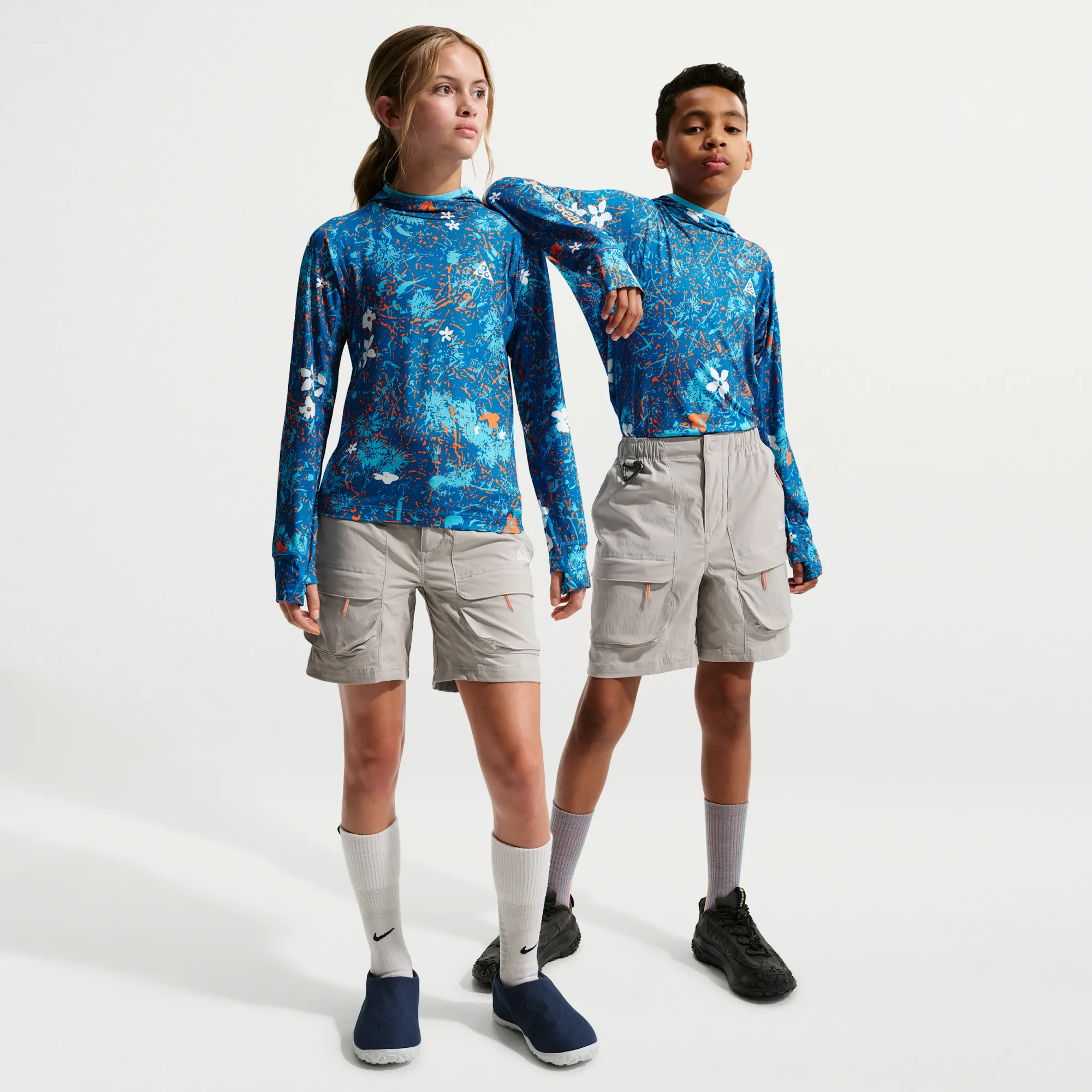 Nike ACG Older Kids' Cargo Shorts - Grey - Nylon/Elastane