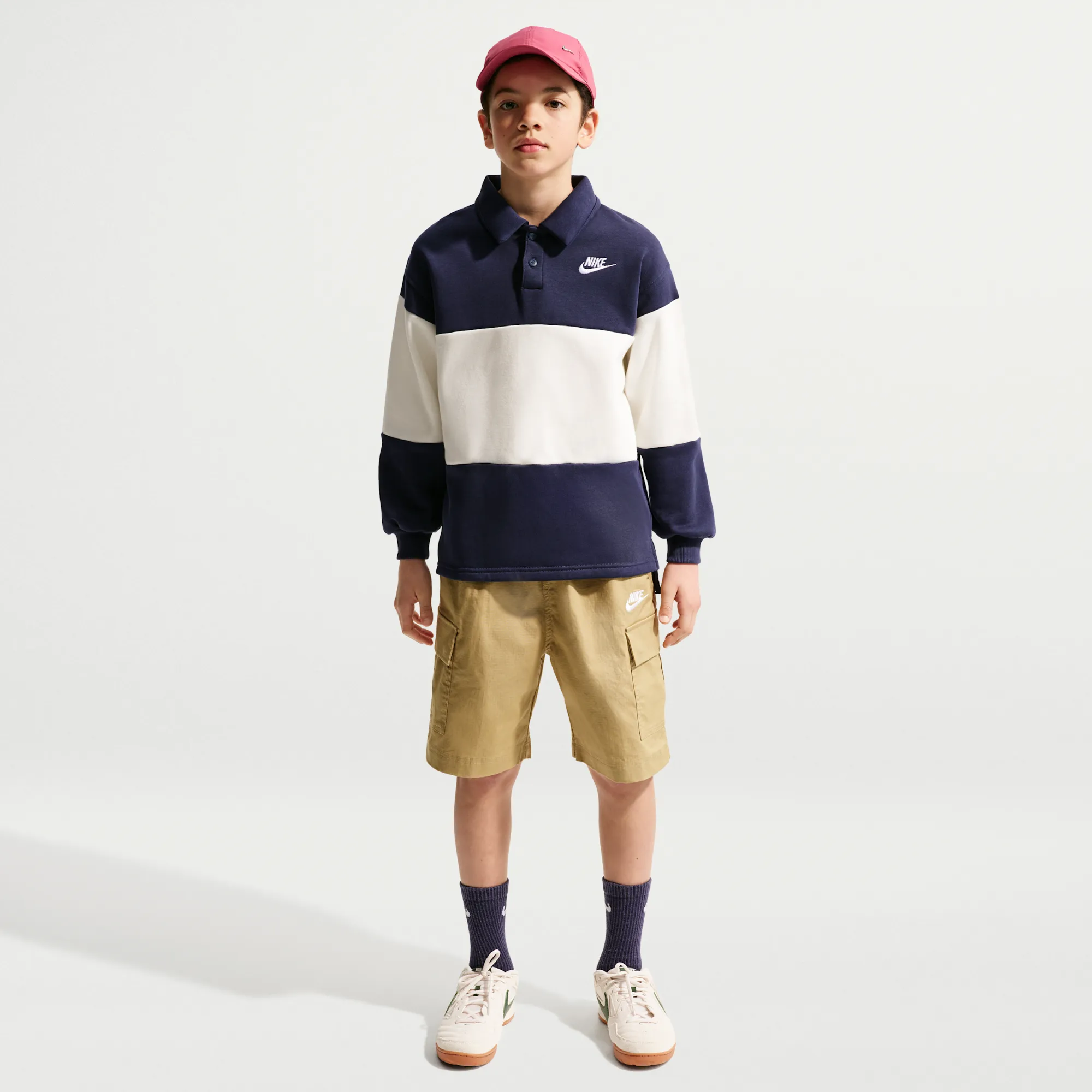 Nike Club Older Kids' Woven Cargo Shorts - Brown - Cotton/Elastane