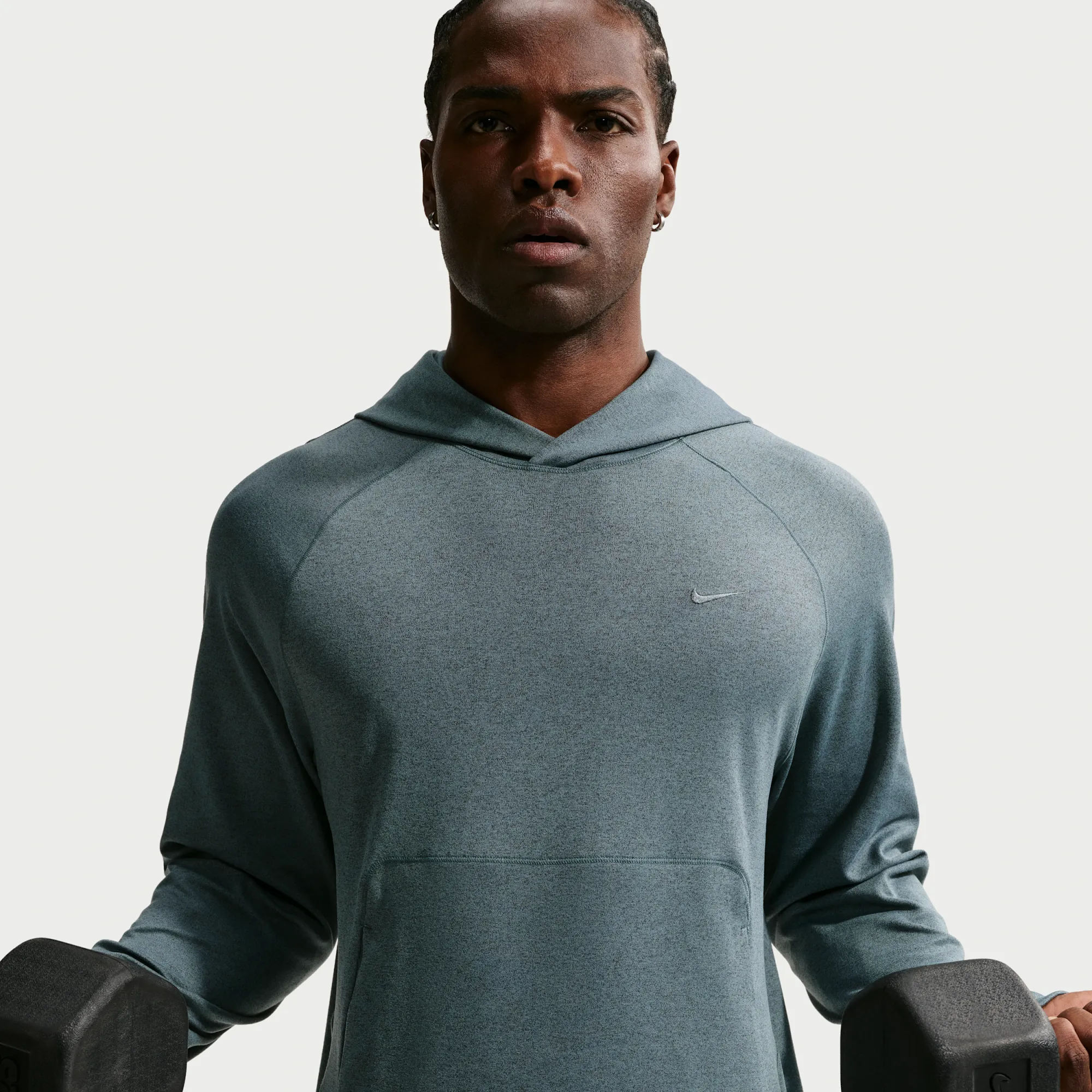 Nike Primary NanoKnit Men's Dri-FIT UV Protection Pullover Performance Hoodie - Grey - Polyester/Elastane