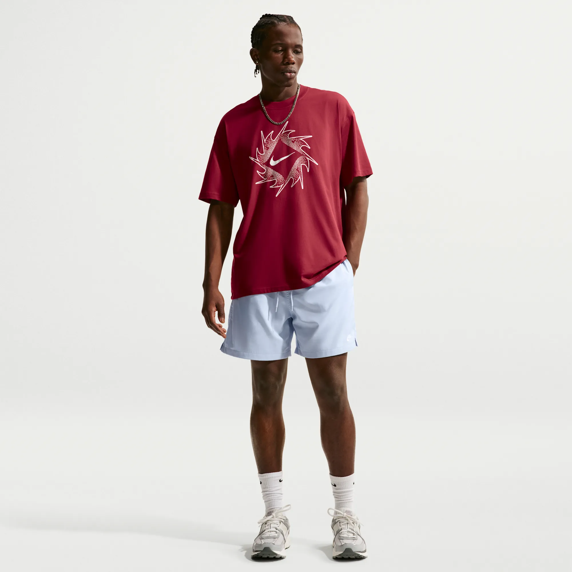 Nike Club Men's Woven Flow Shorts - Blue - Polyester