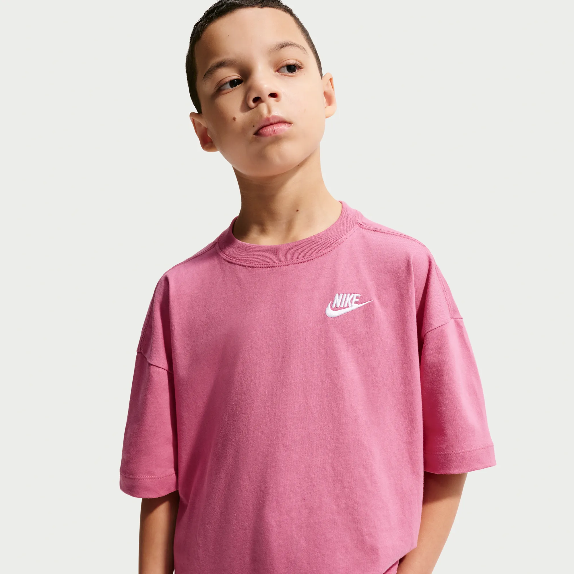 Nike Older Kids' Oversized T-Shirt - Pink - Cotton