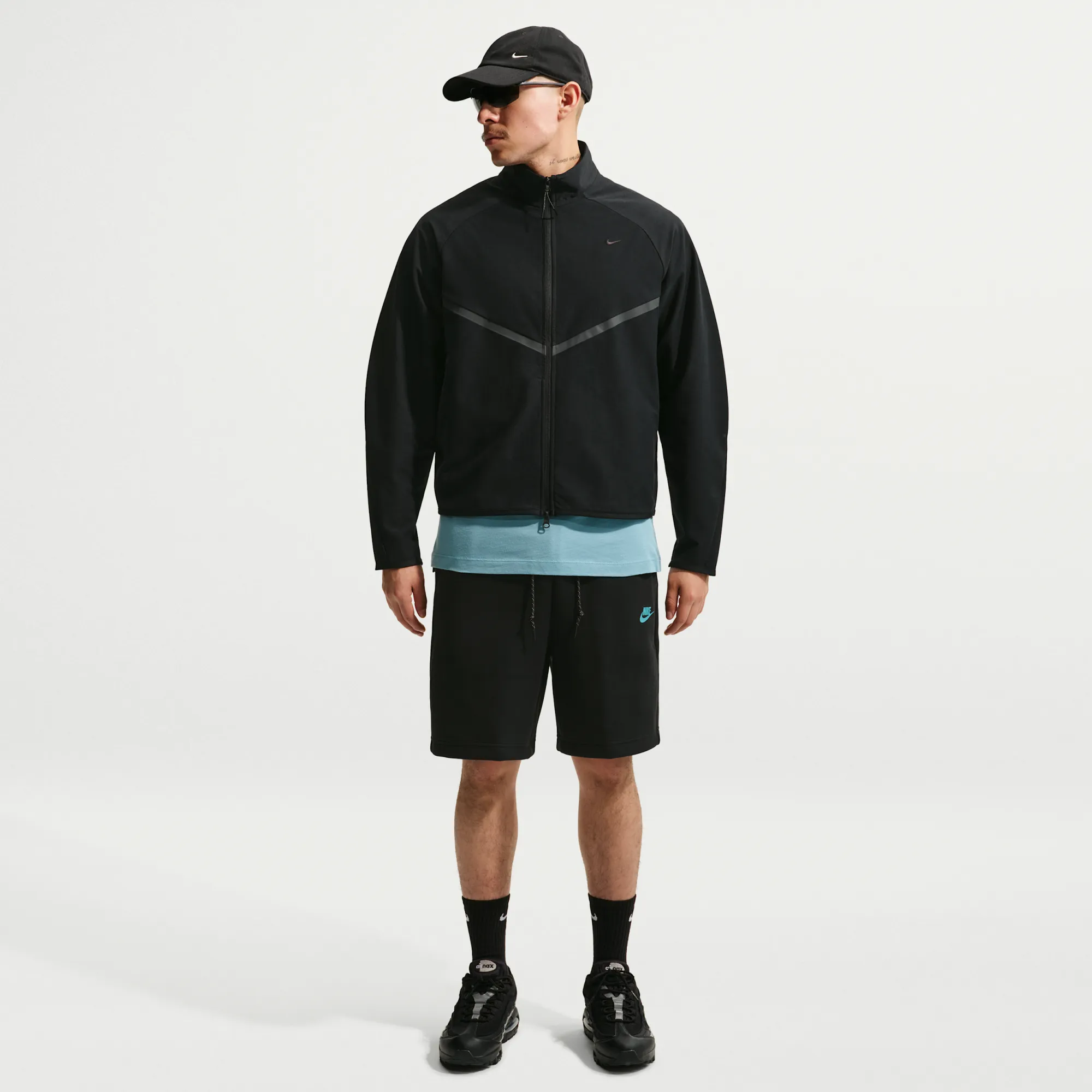 Nike Tech Men's Fleece Shorts - Black - Cotton/Polyester