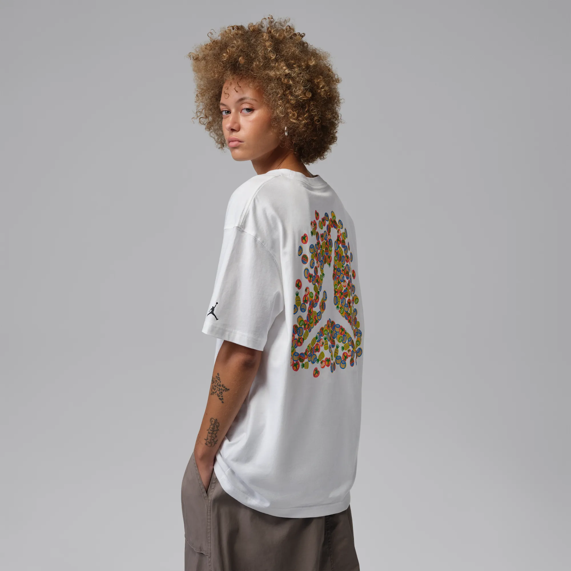 Nike Jordan Brooklyn Women's Graphic T-Shirt - White - Cotton