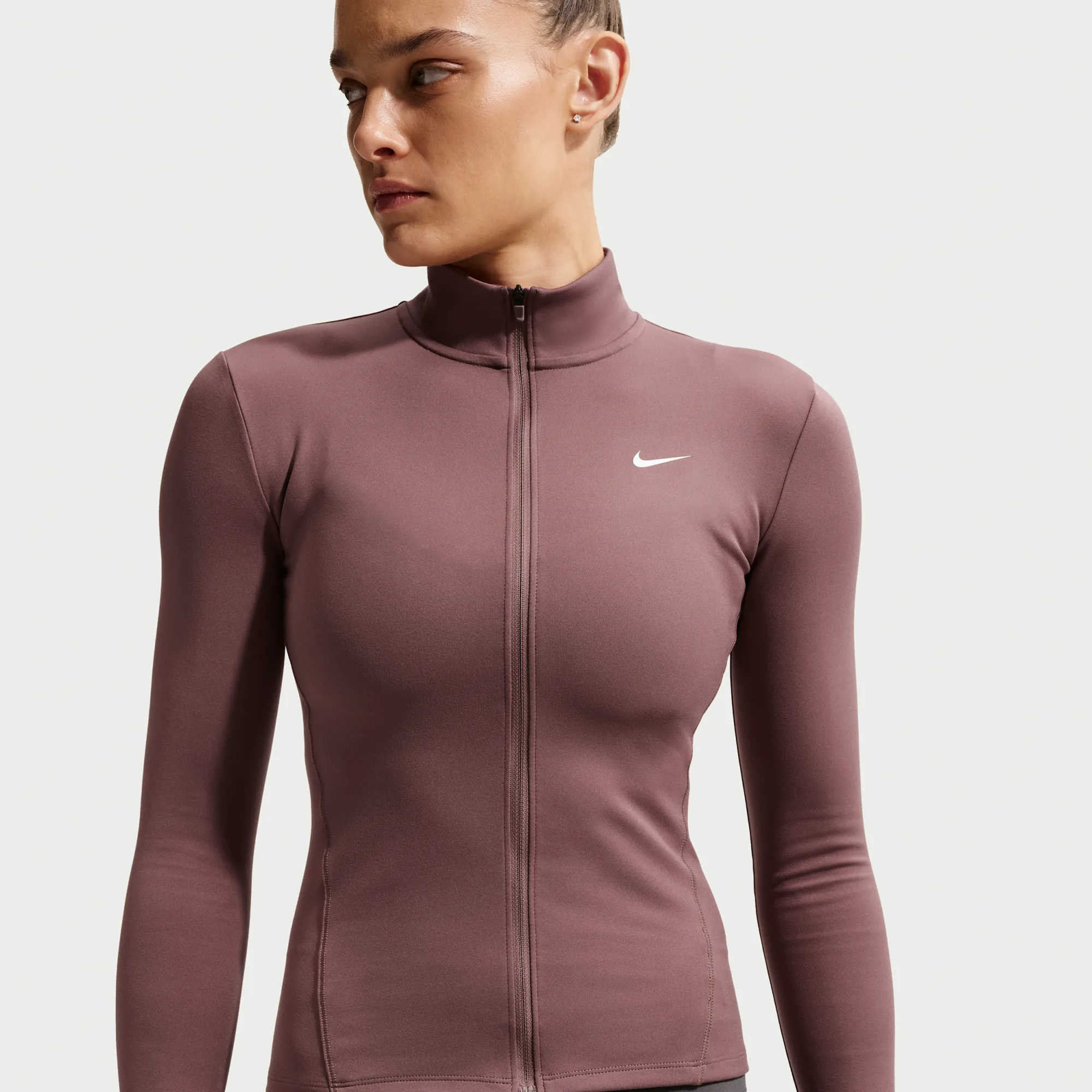 Nike One Fitted Women's Dri-FIT Full-Zip Jacket - Purple - Polyester