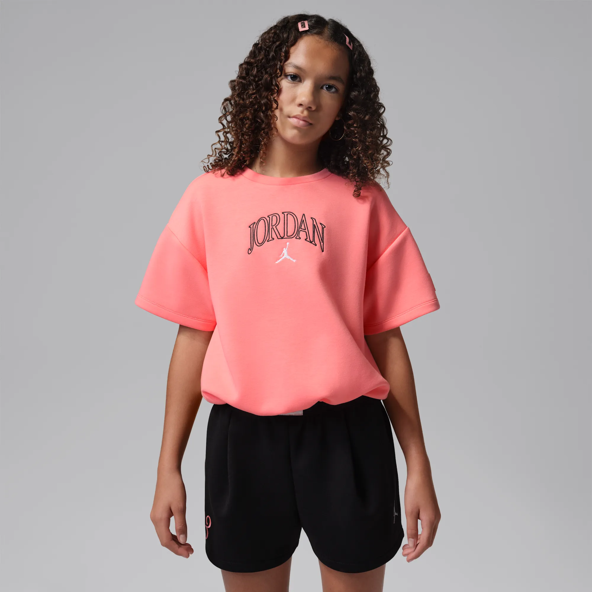Nike Jordan Older Kids' Flower of Friendship Knit Top - Pink Gaze