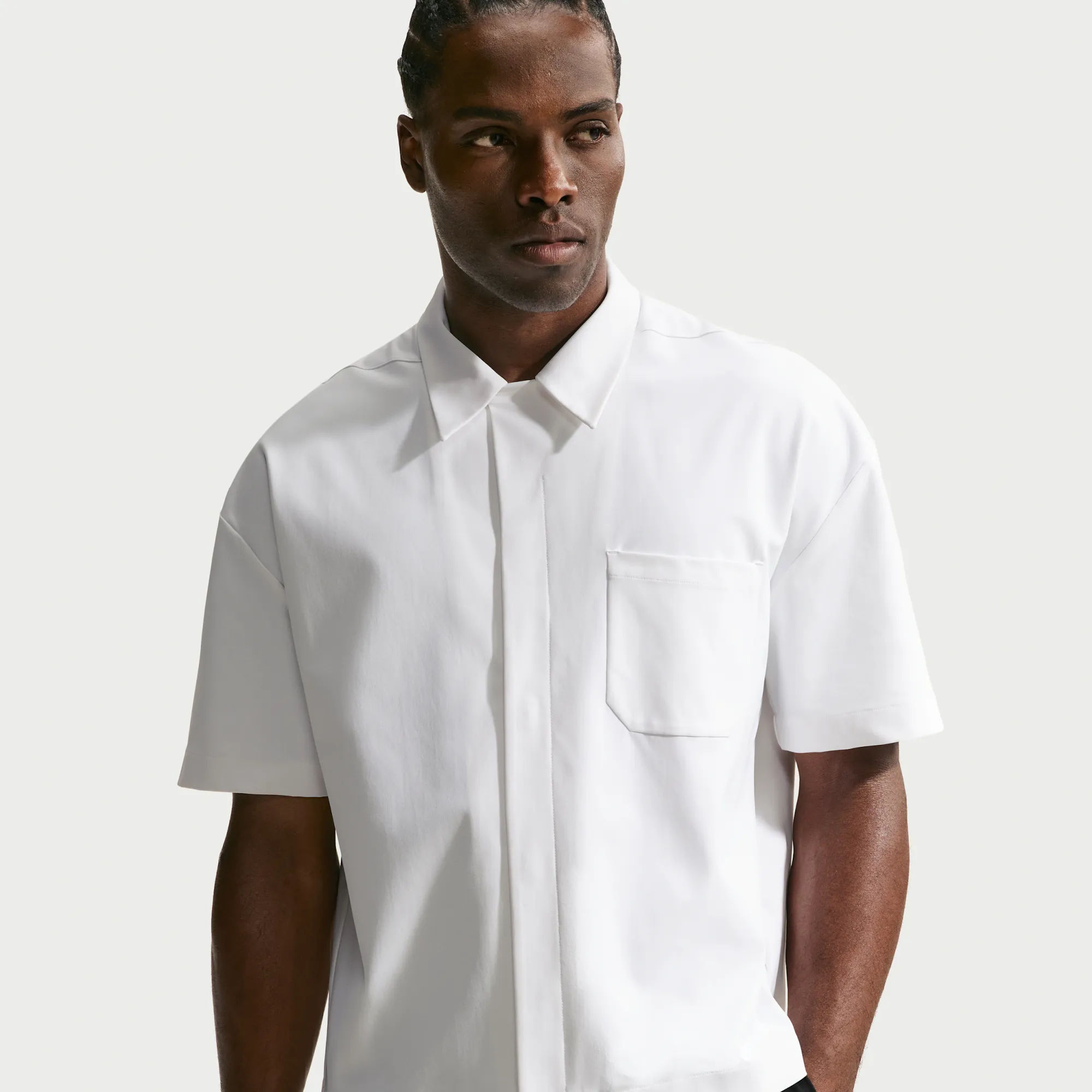 Nike 24.7 PerfectStretch Men's Dri-FIT UV Button-Up Shirt - White - Polyester