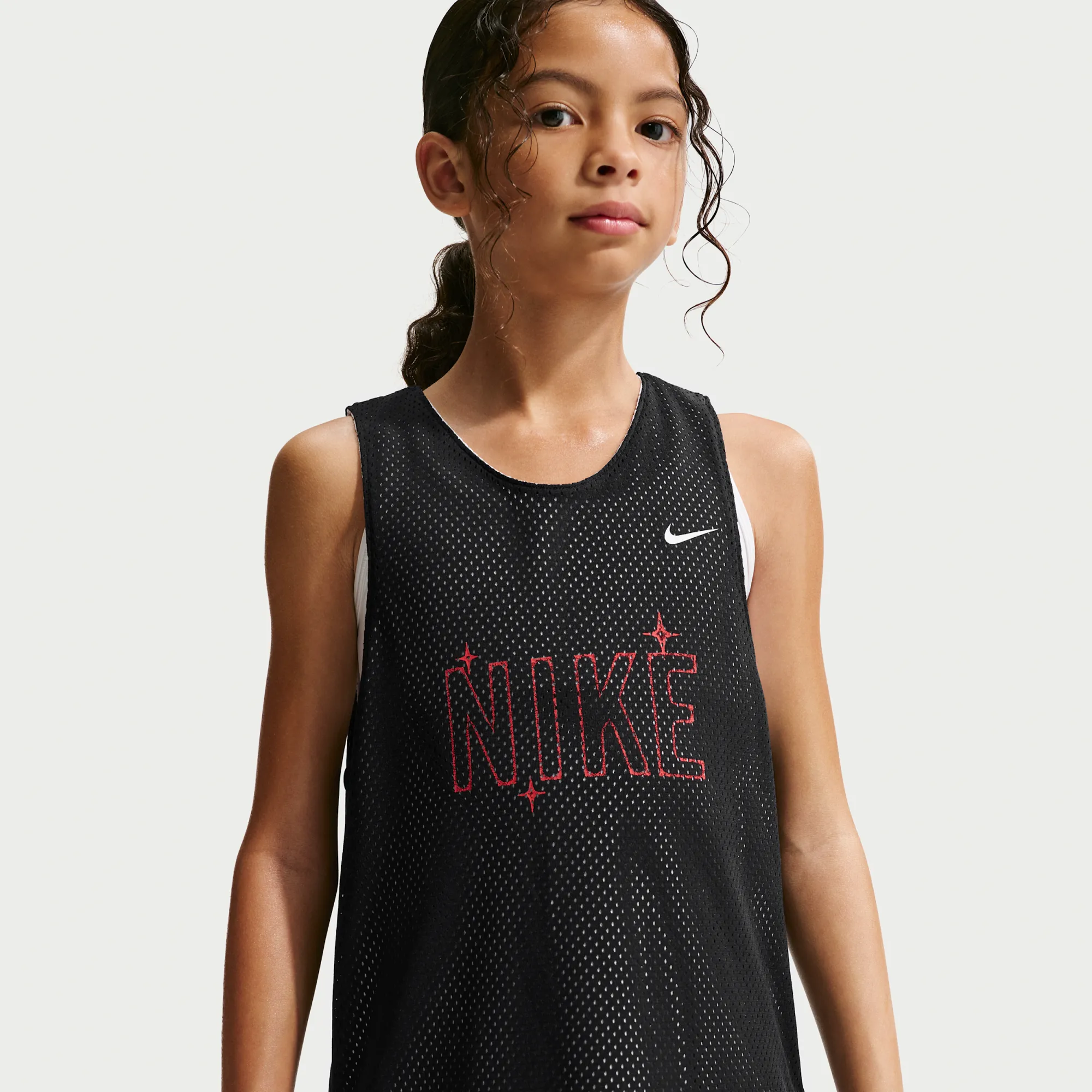 Nike Older Kids' Dri-FIT Basketball Jersey - Black - Polyester