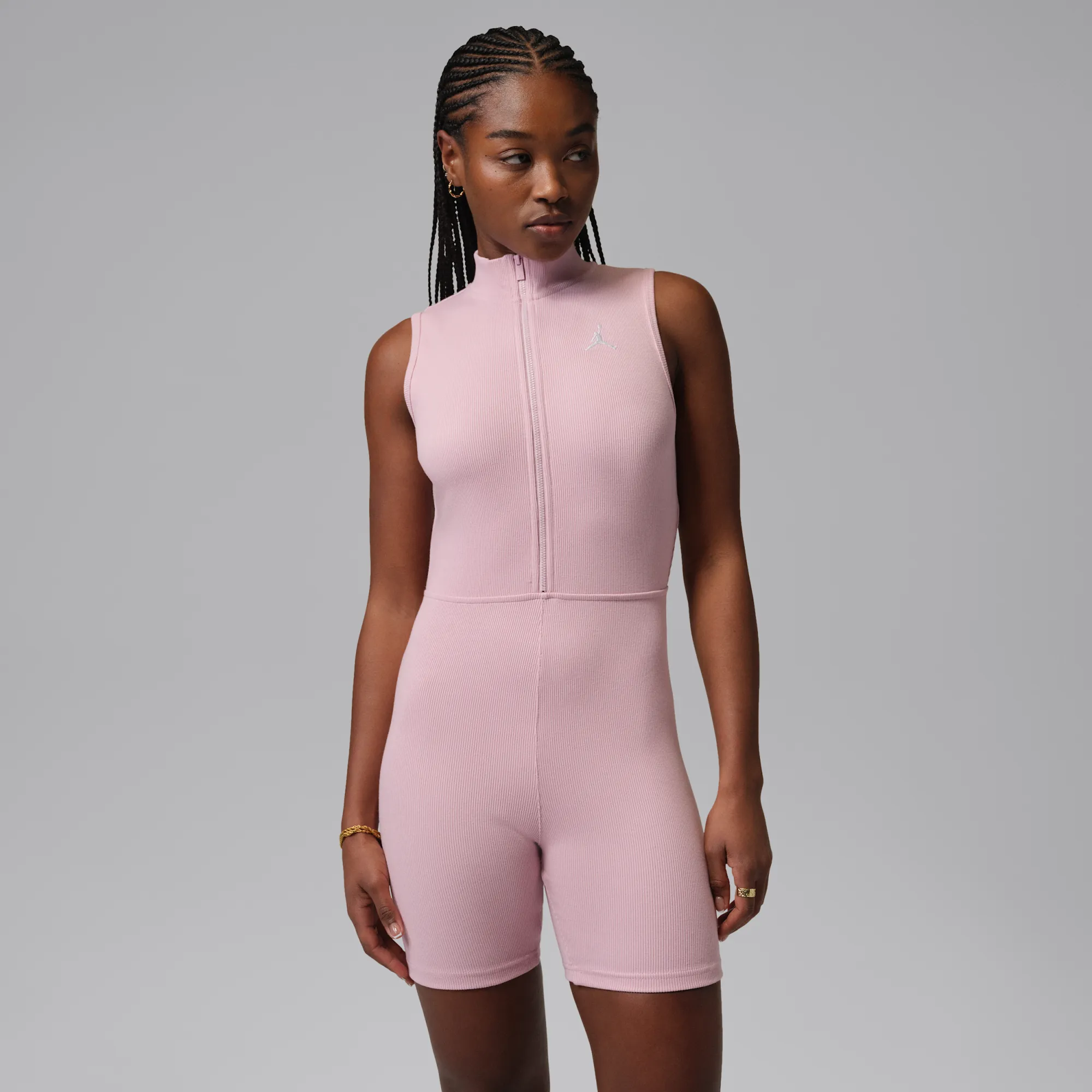 Nike Jordan Brooklyn Women's Romper Bodysuit - Pink - Cotton