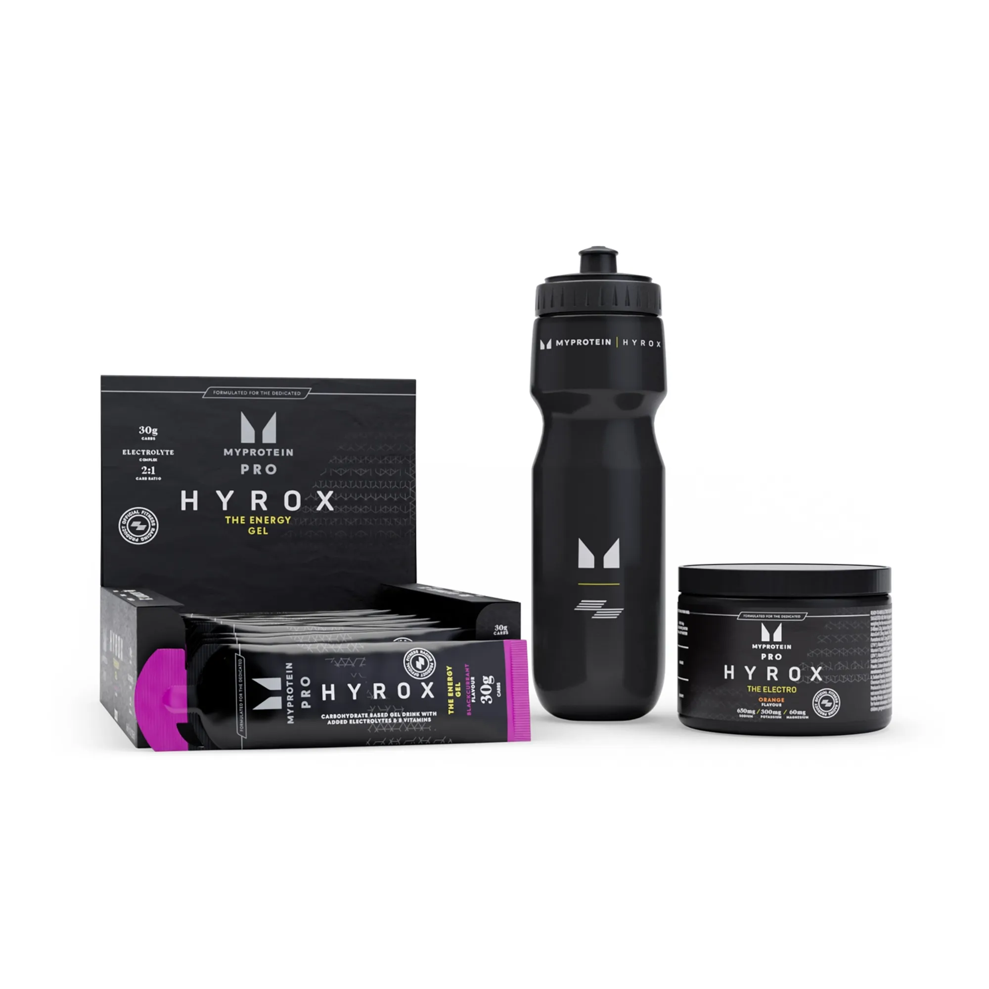 Running Kit - THE Energy - Blackcurrant - THE Electro - Orange - Hyrox Sports Water Bottle