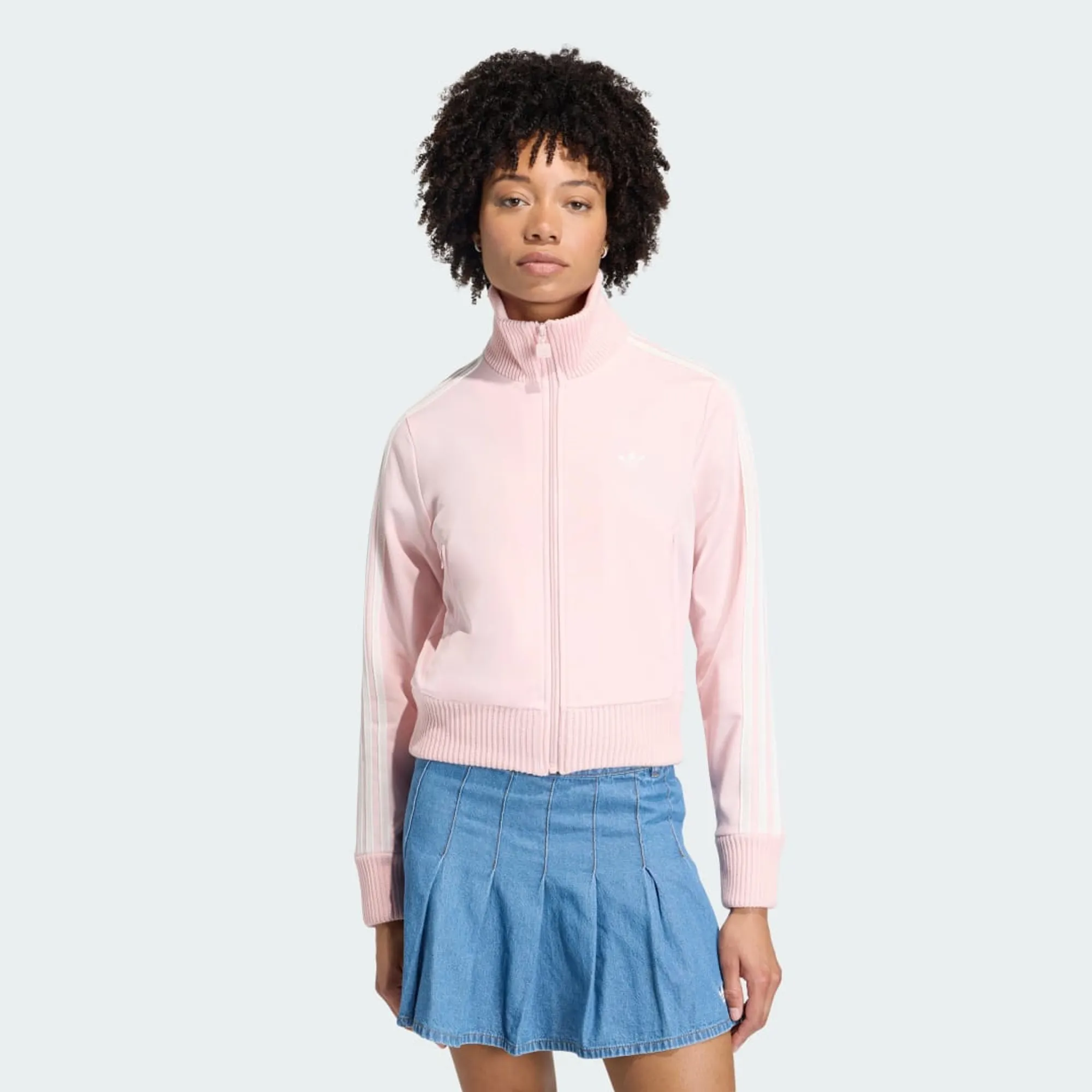 adidas Firebird Track Top with Knitted Crochet Details