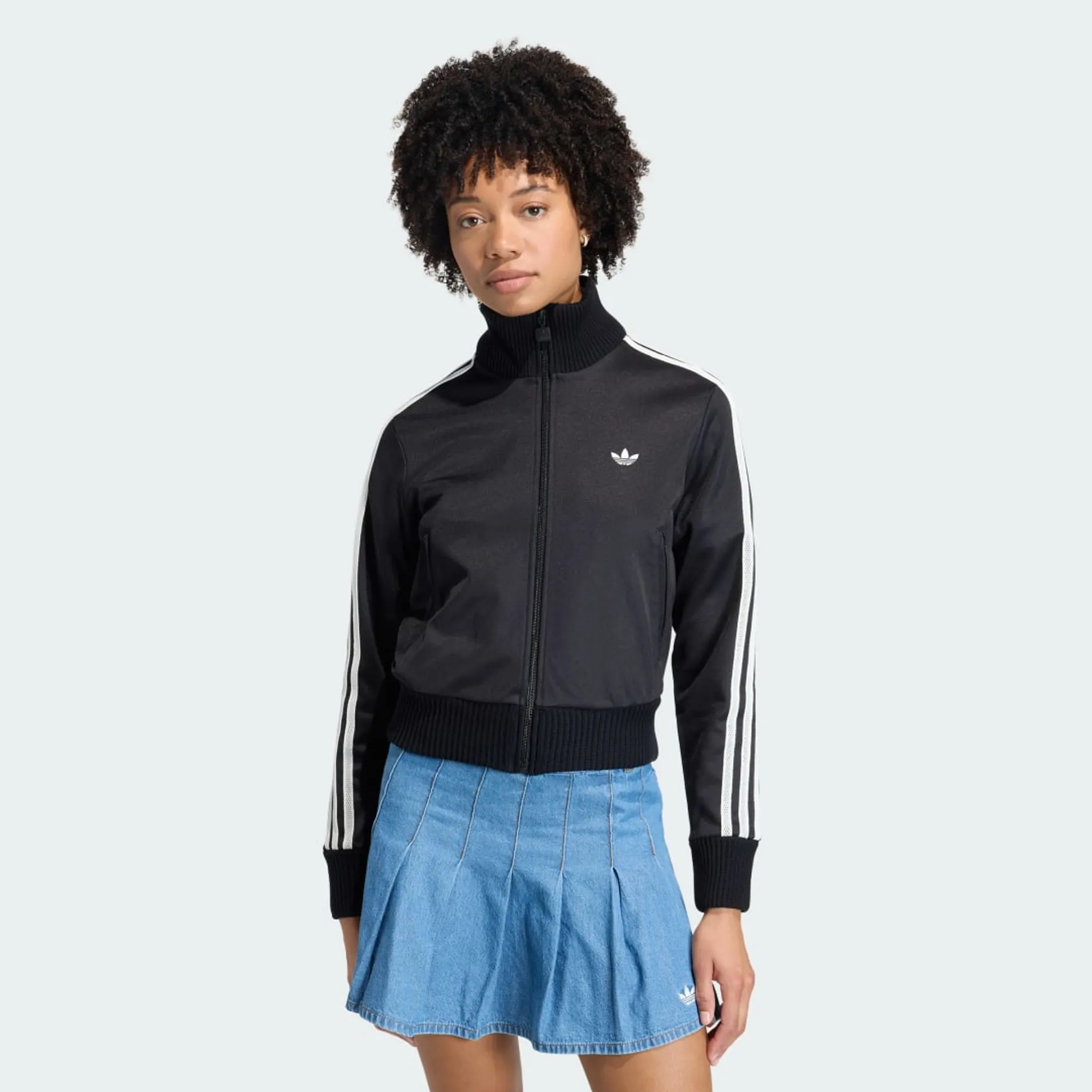 adidas Firebird Track Top with Knitted Crochet Details
