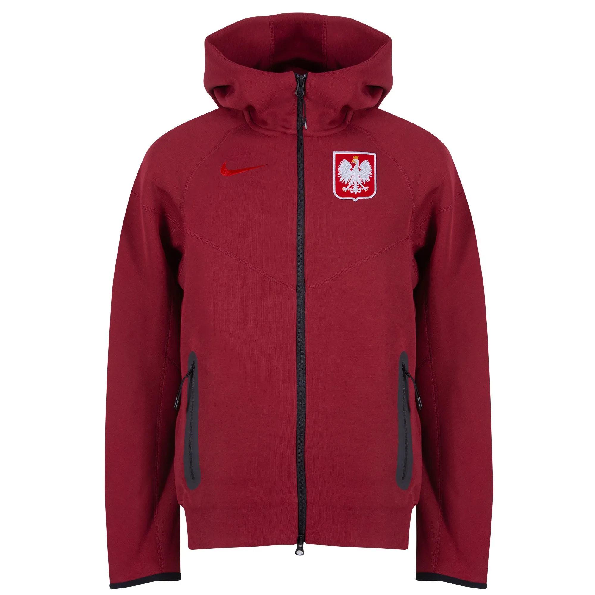 Nike Poland Fleece FZ WR Hoodie - Dark Red - 2026