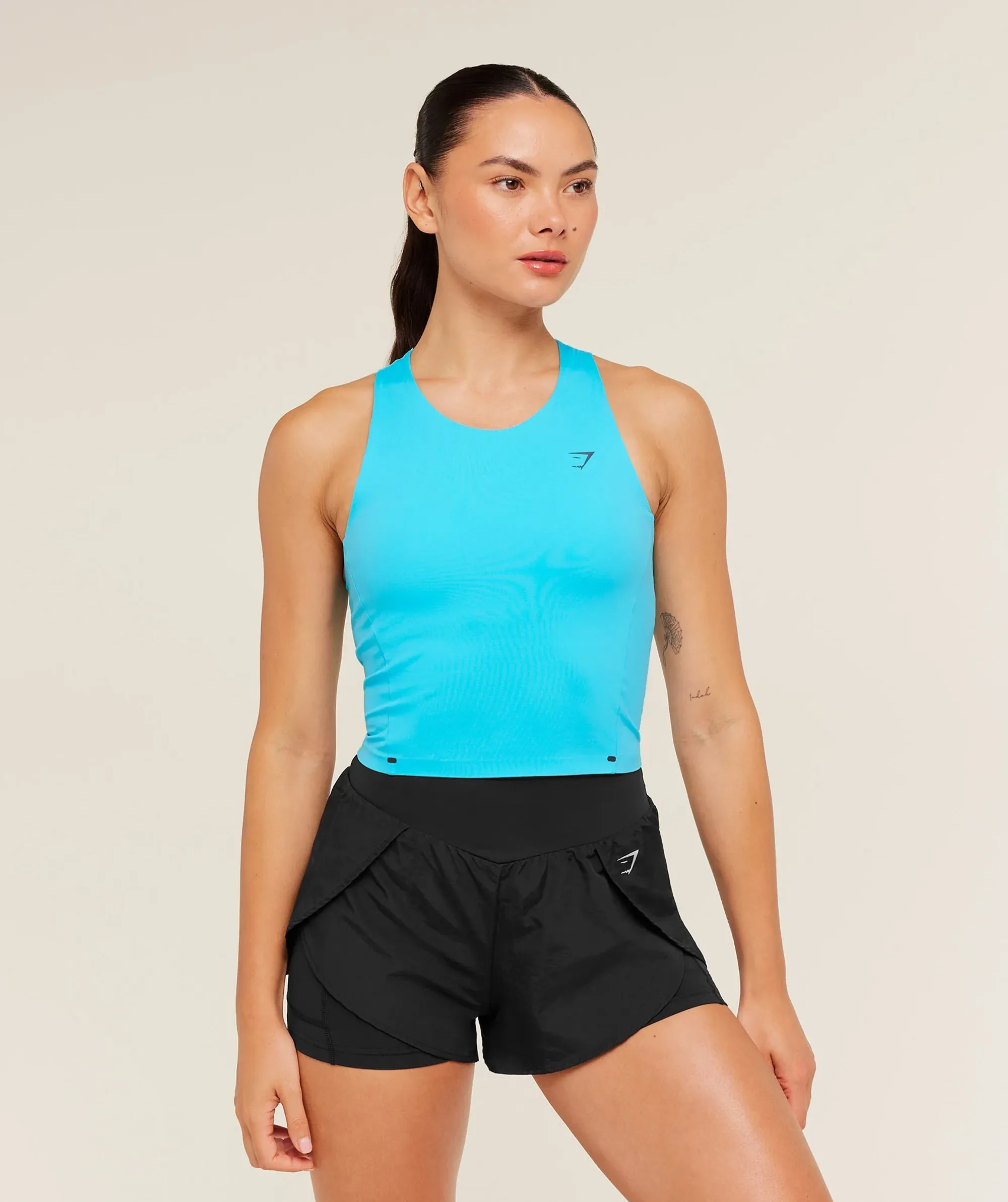 Gymshark Running Elite Bodyfit Tank - Brand Blue