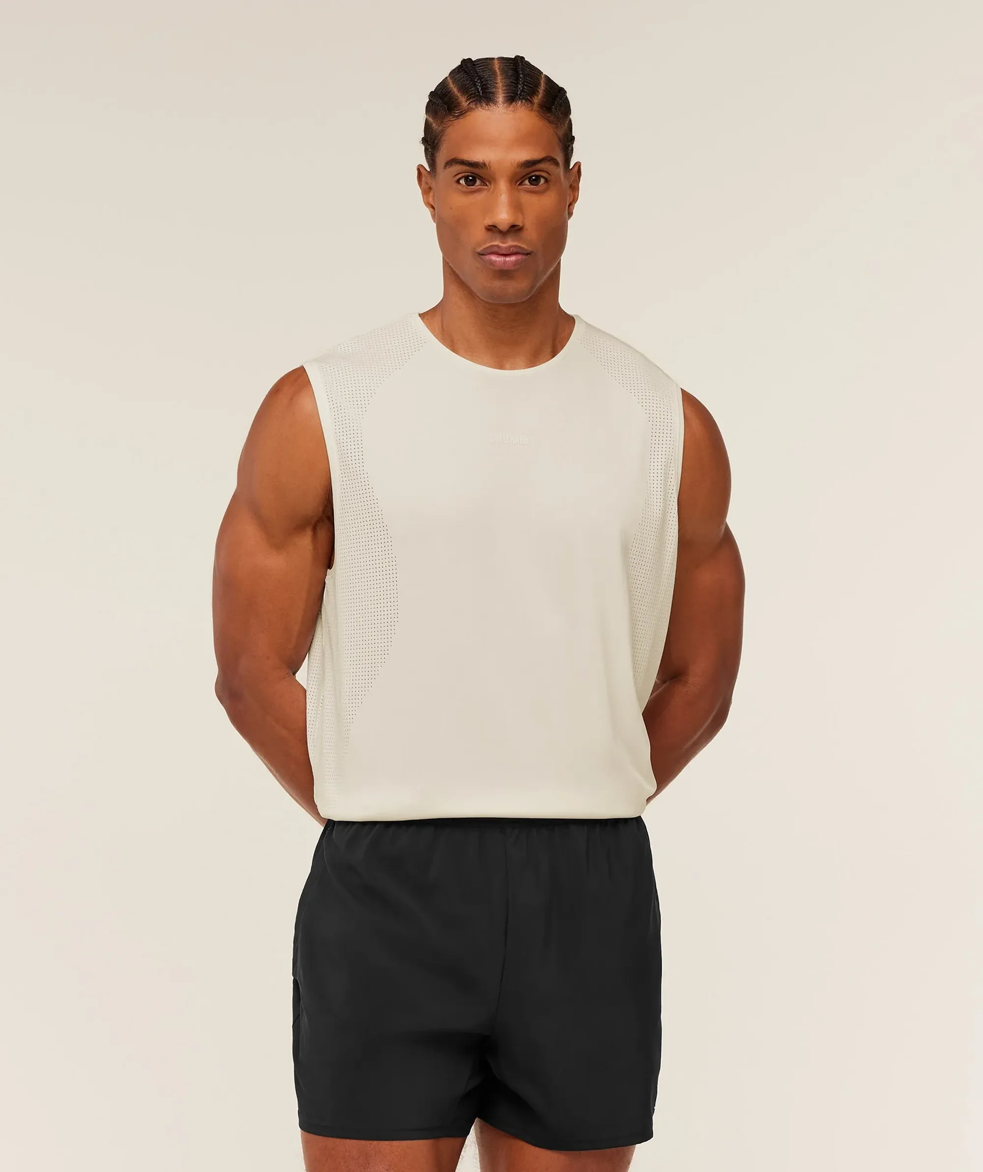 Gymshark Distance Seamless Tank -  Soft White /  Soft White