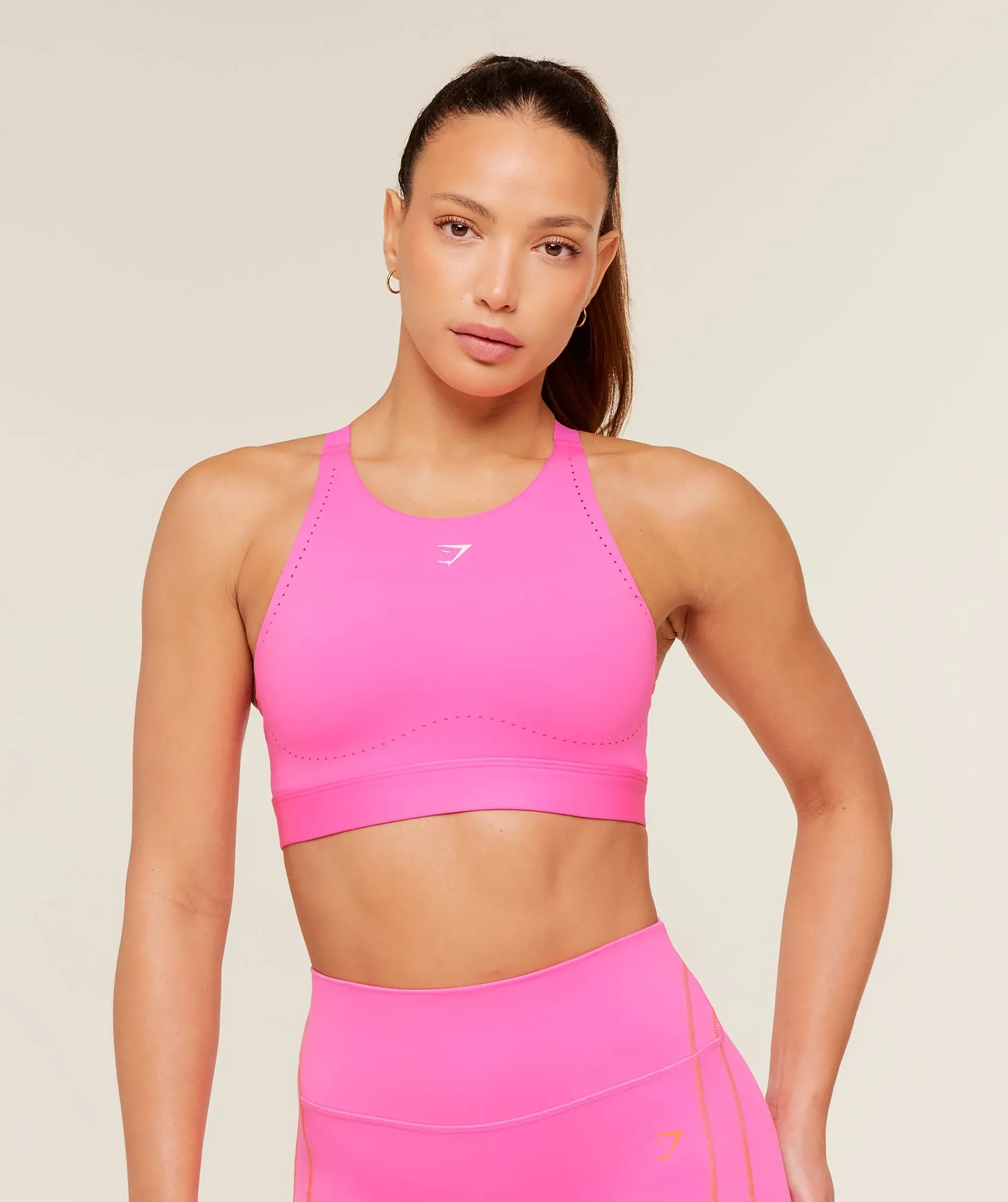 Gymshark High Coverage High Support Sports Bra - Electric Pink