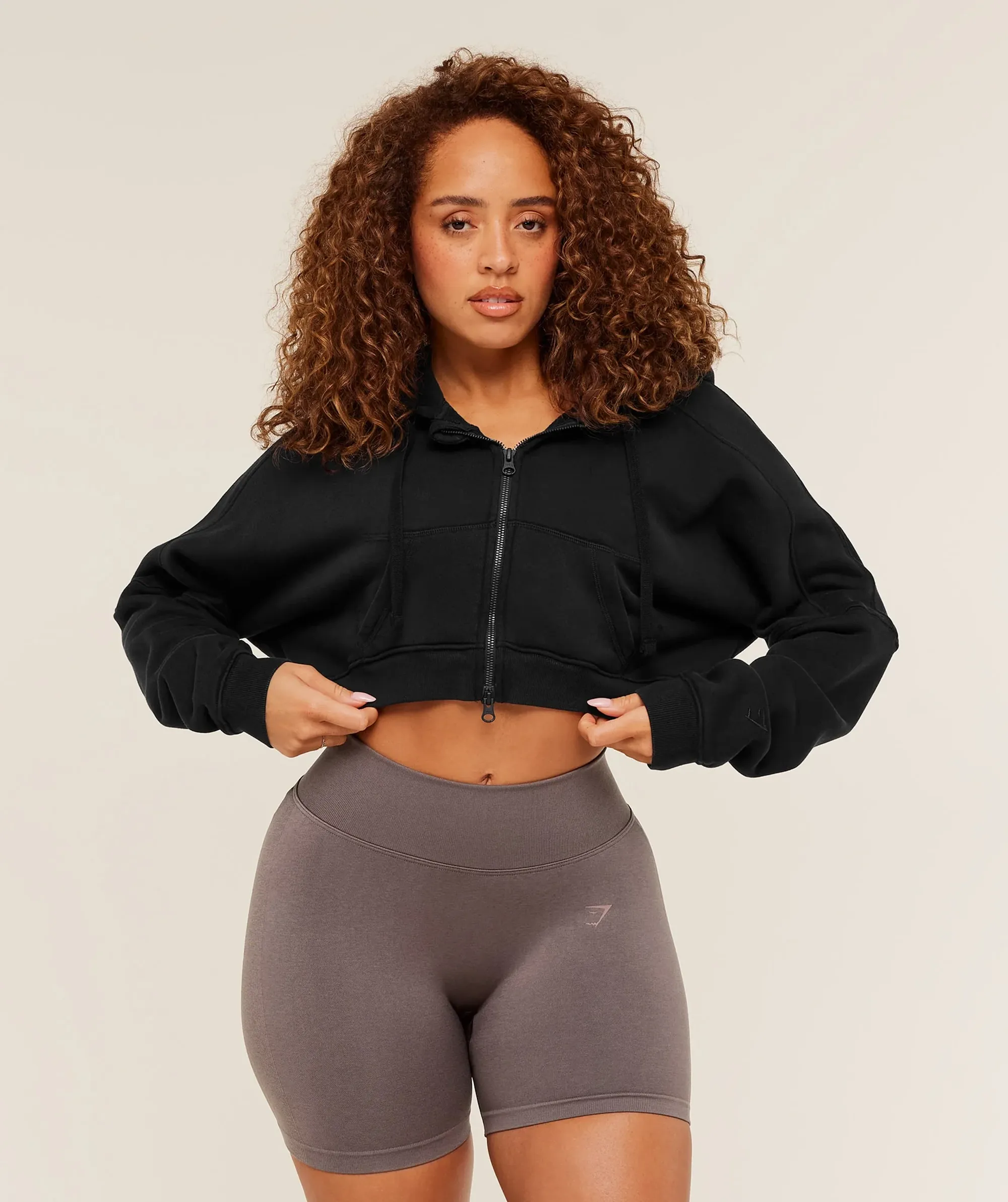 Gymshark Pump Zip Through Hoodie - Black/Wash