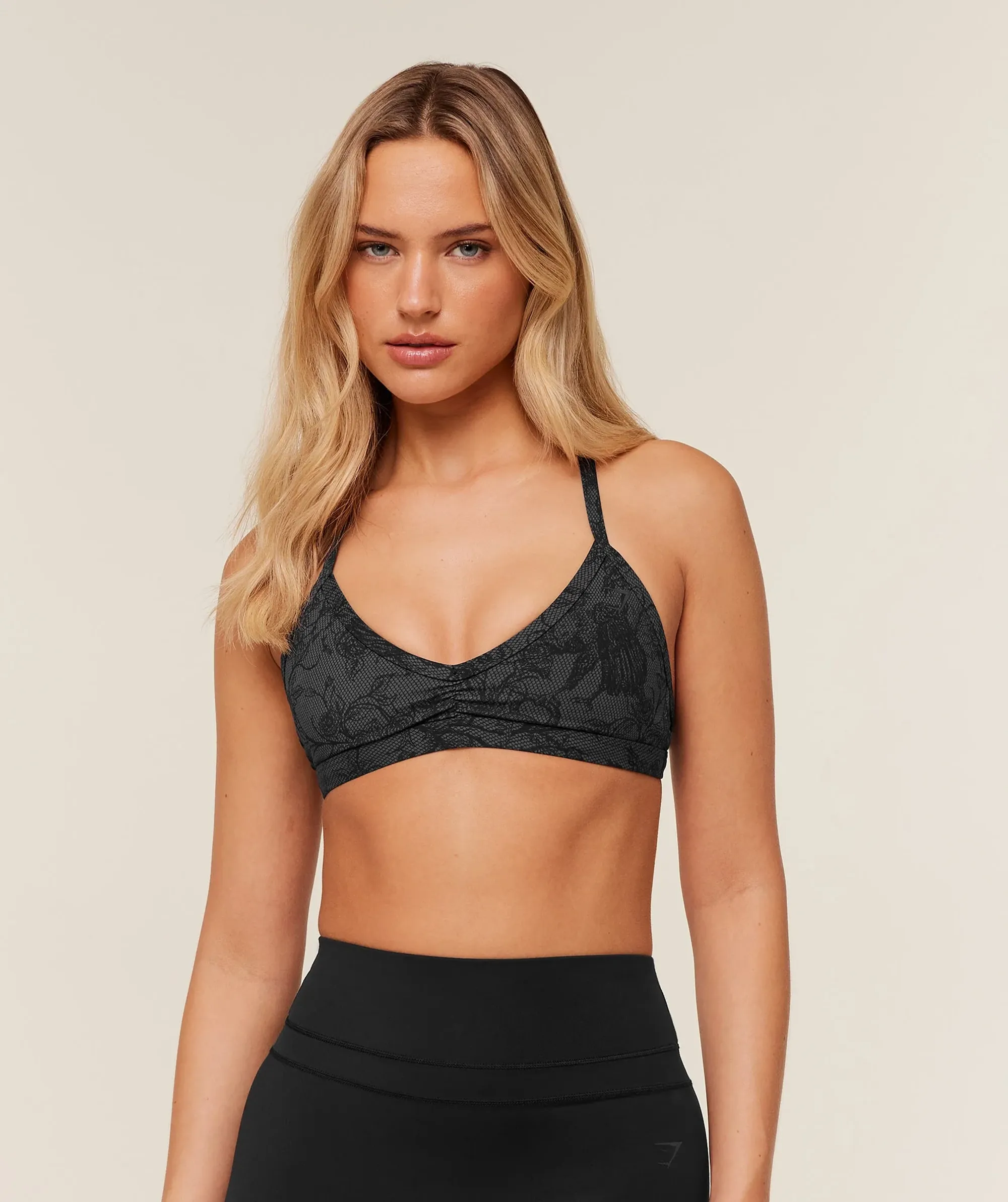 Gymshark Minimal Sports Bra - Black/Grey