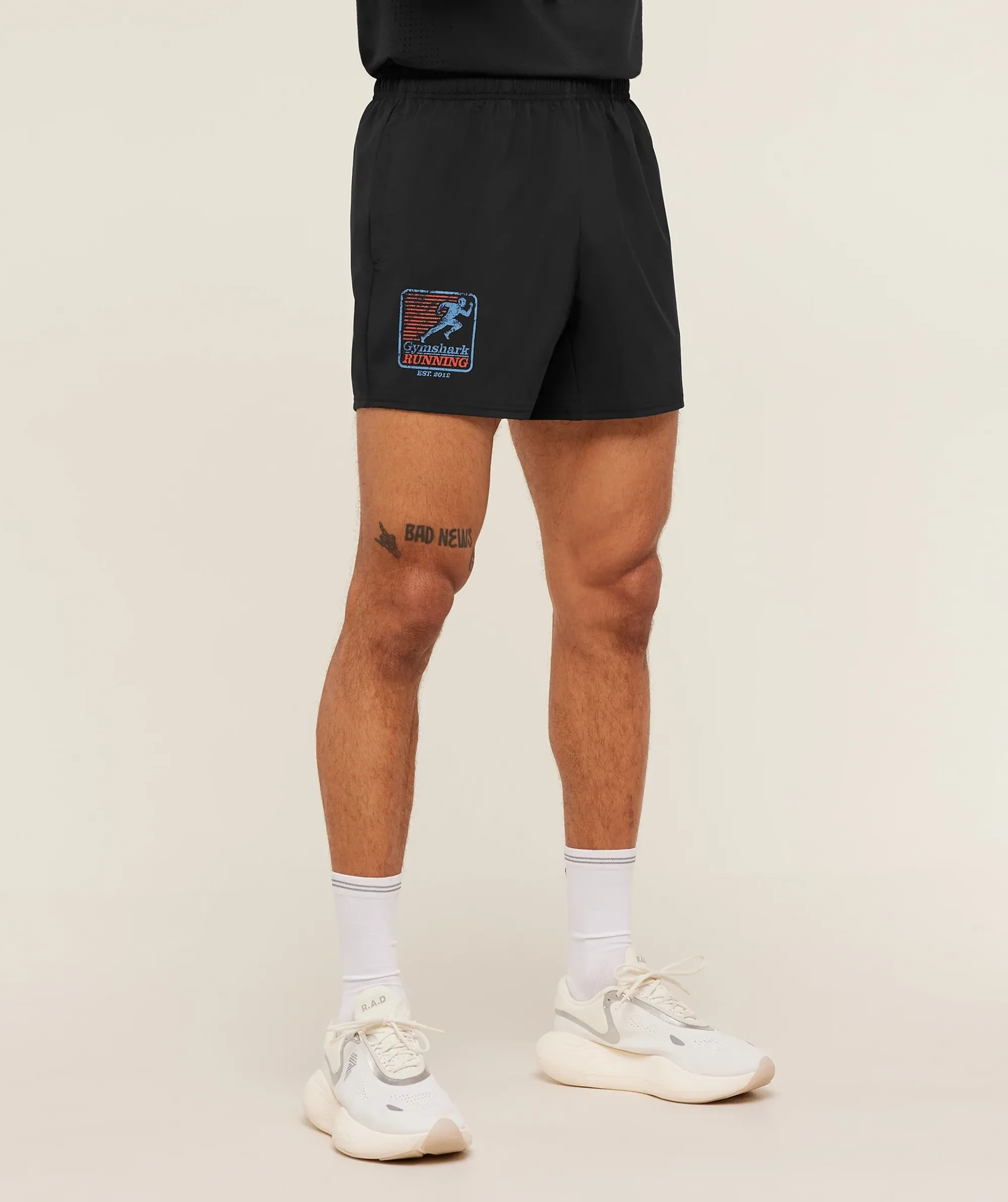 Gymshark Run Club Graphic Shorts - GS Black