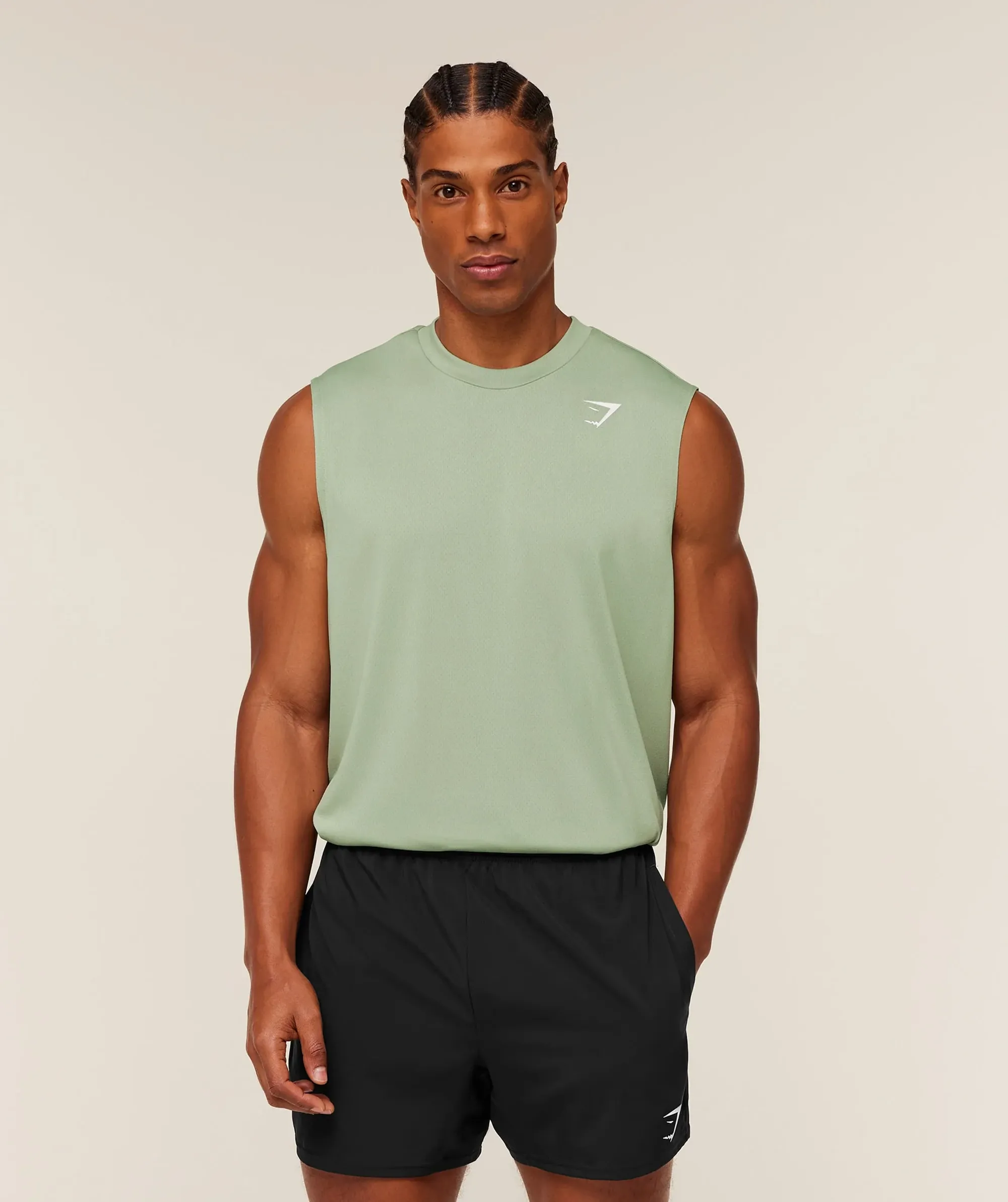 Gymshark Arrival Oversized Tank - GS Haze Green