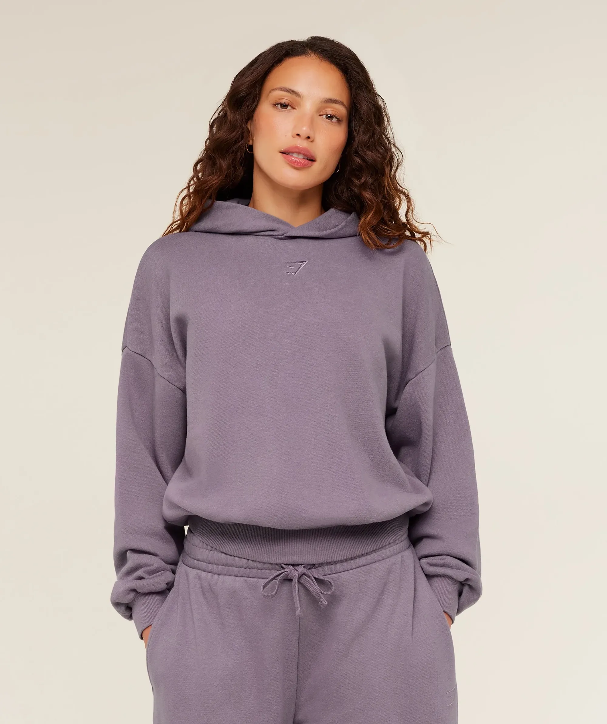 Gymshark Power Washed Oversized Hoodie -  Dusk Purple/Acid Wash