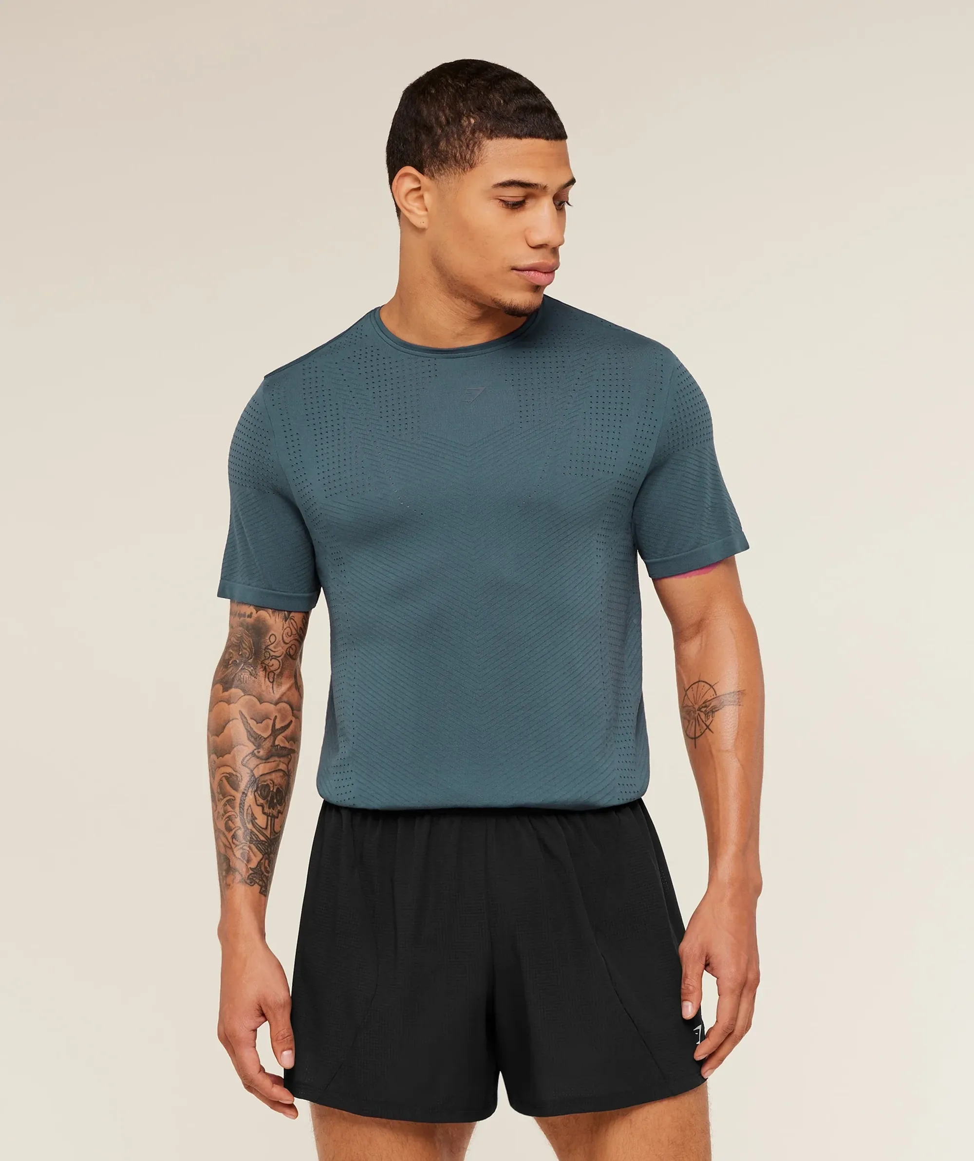 Gymshark Seamless Running T-Shirt - GS Stealth Blue
