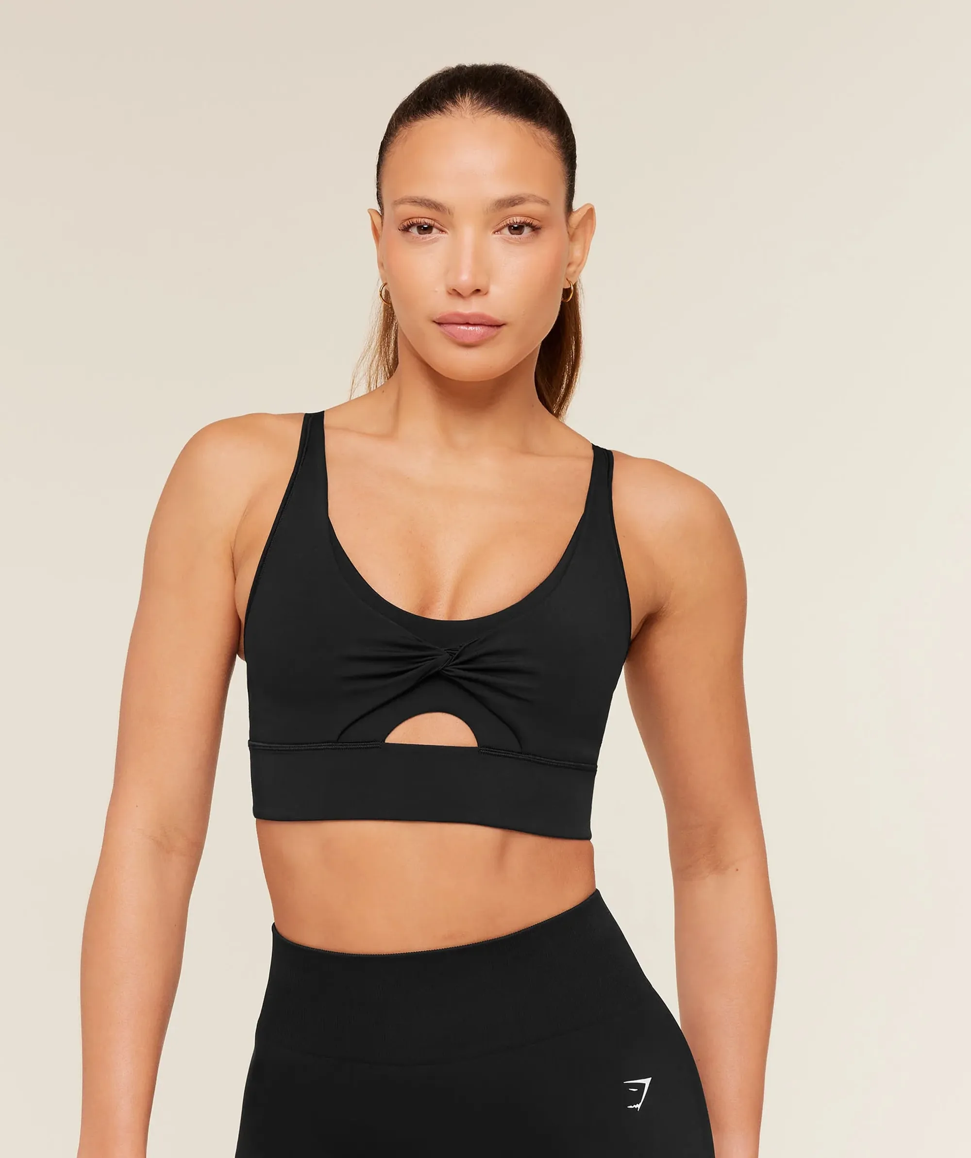 Gymshark Twist Front Sports Bra - Black