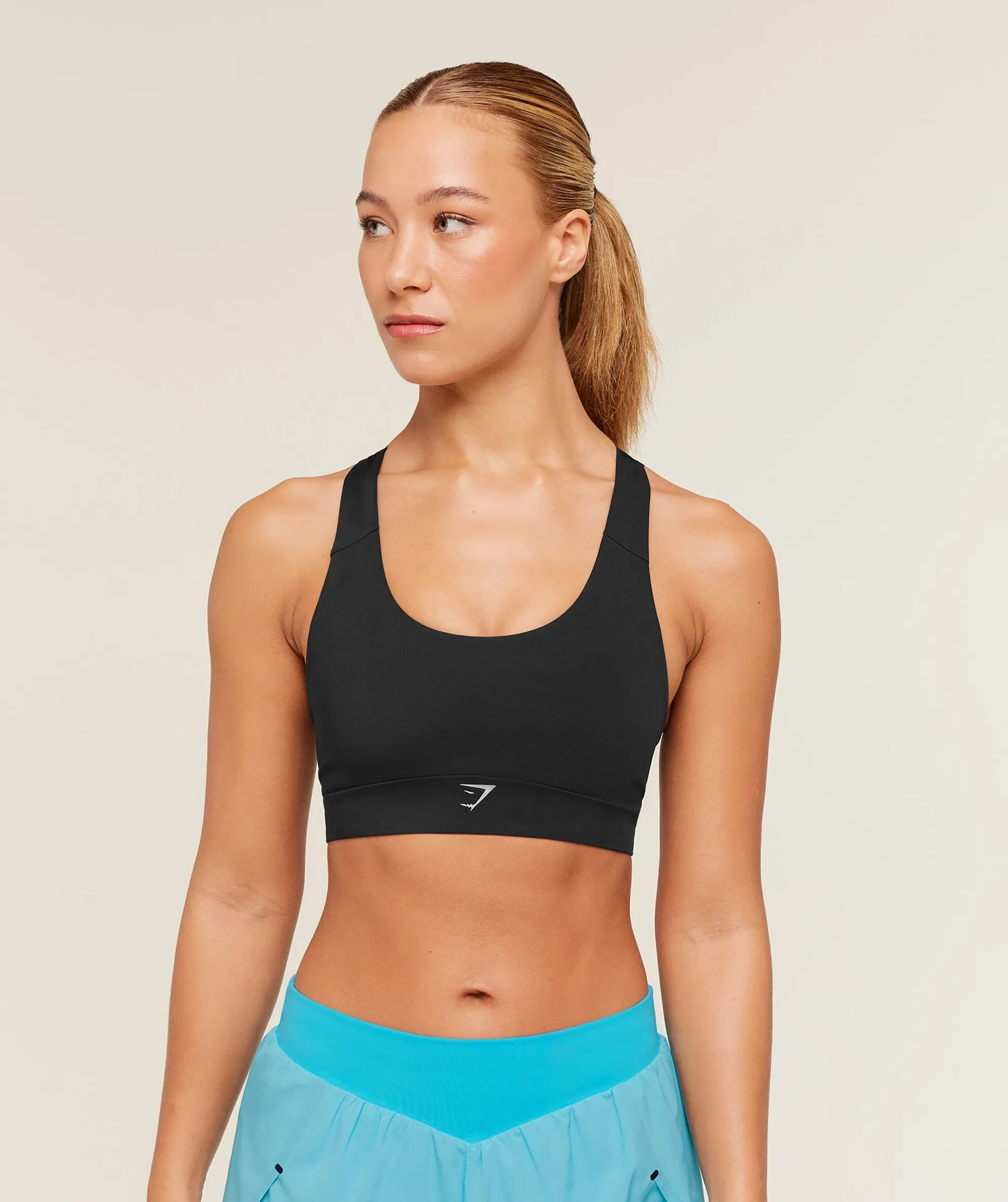 Gymshark Medium Support Running Sports Bra - GS Black