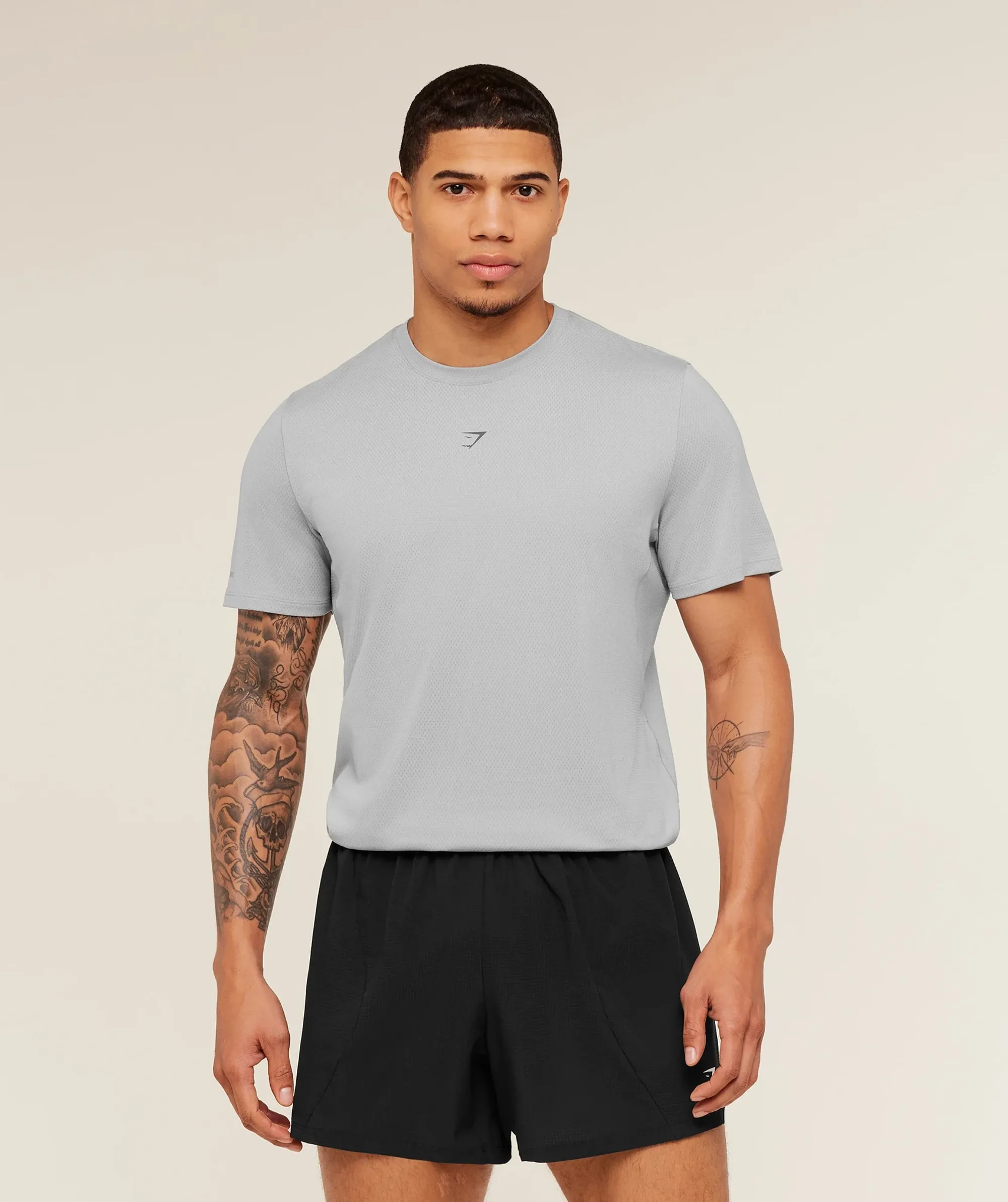 Gymshark Running T-Shirt -  Stratus Grey