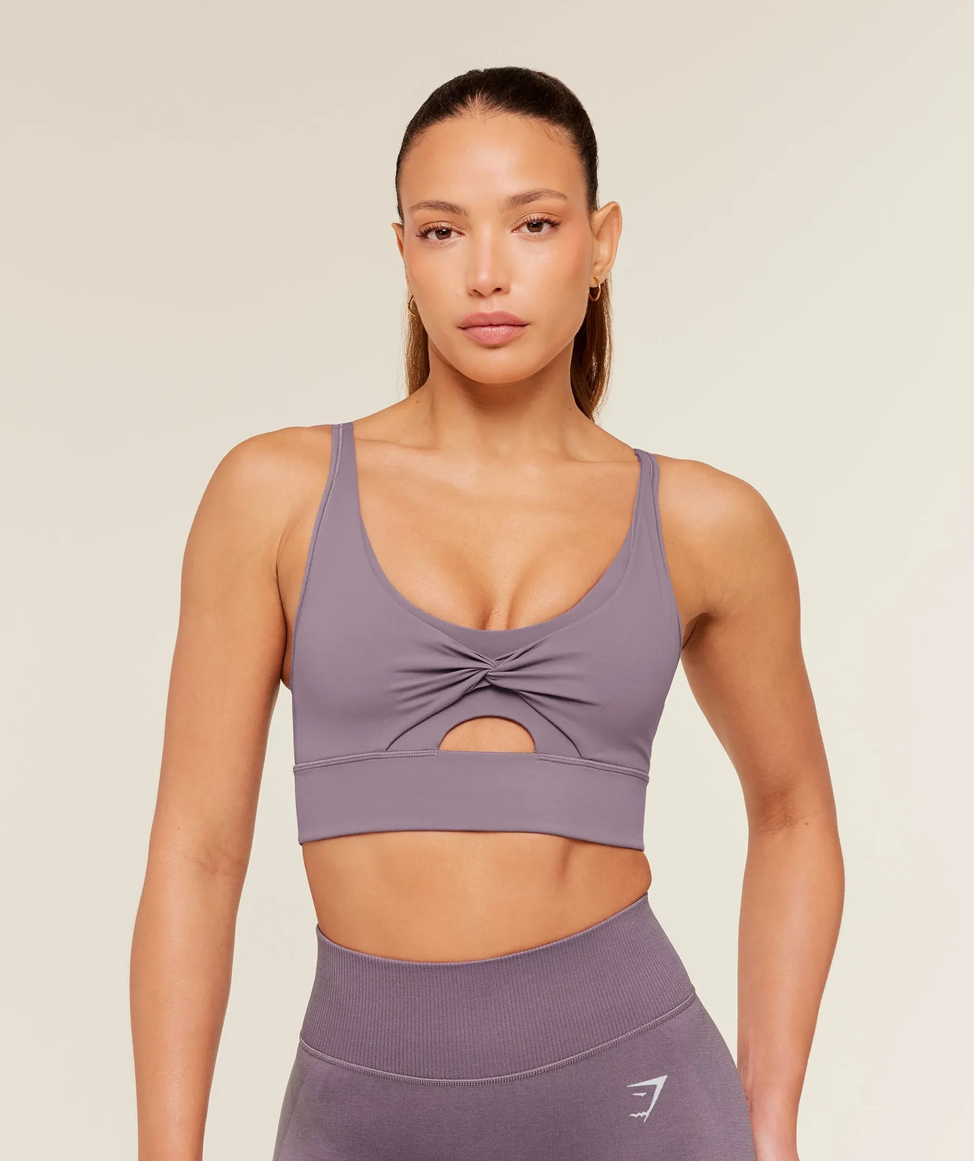 Gymshark Twist Front Sports Bra - Dusk Purple