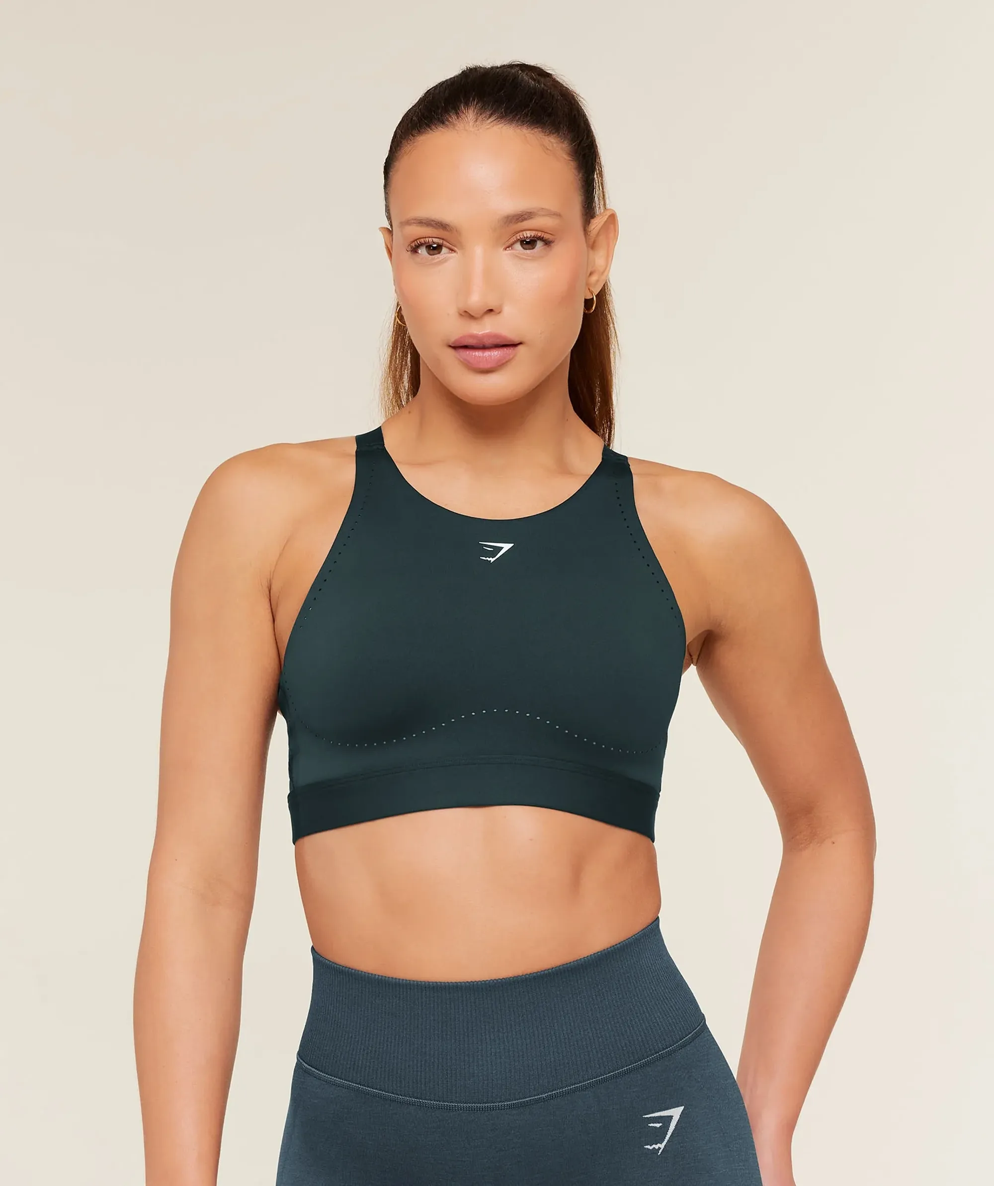 Gymshark High Coverage High Support Sports Bra - Deep Petrol Blue