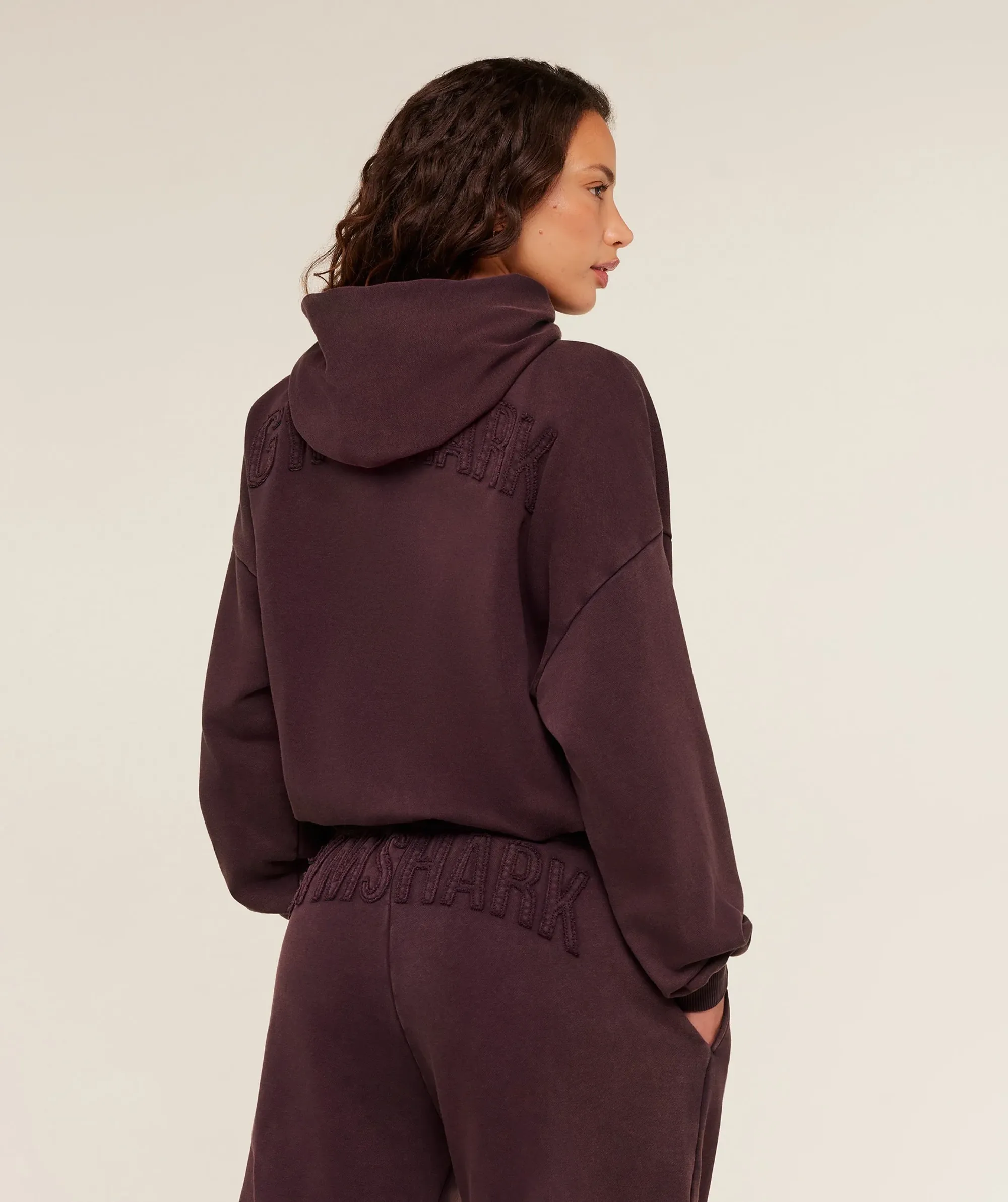 Gymshark Power Washed Oversized Hoodie -  Cherry Purple/Acid Wash