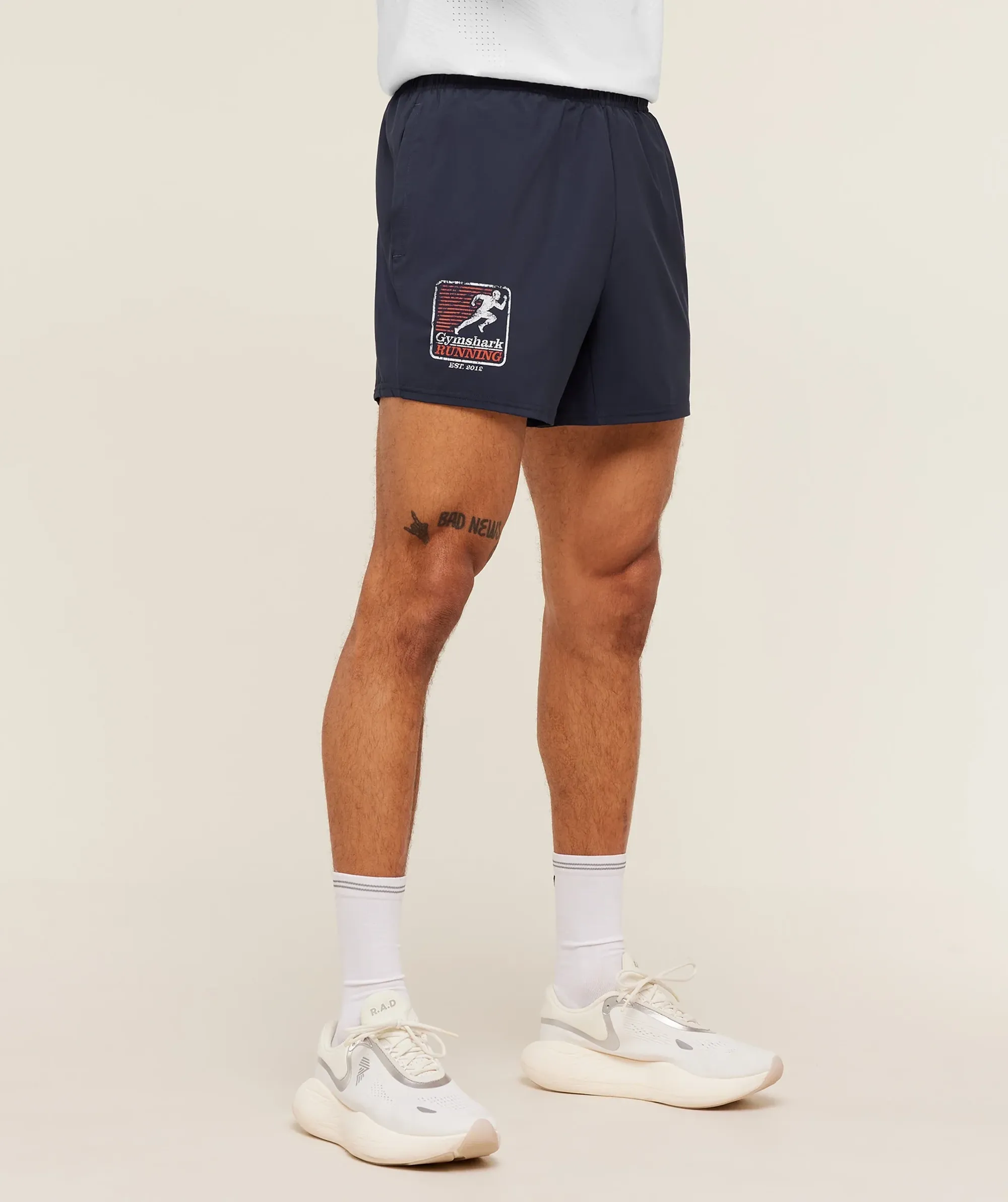 Gymshark Run Club Graphic Shorts - Heavy Blue