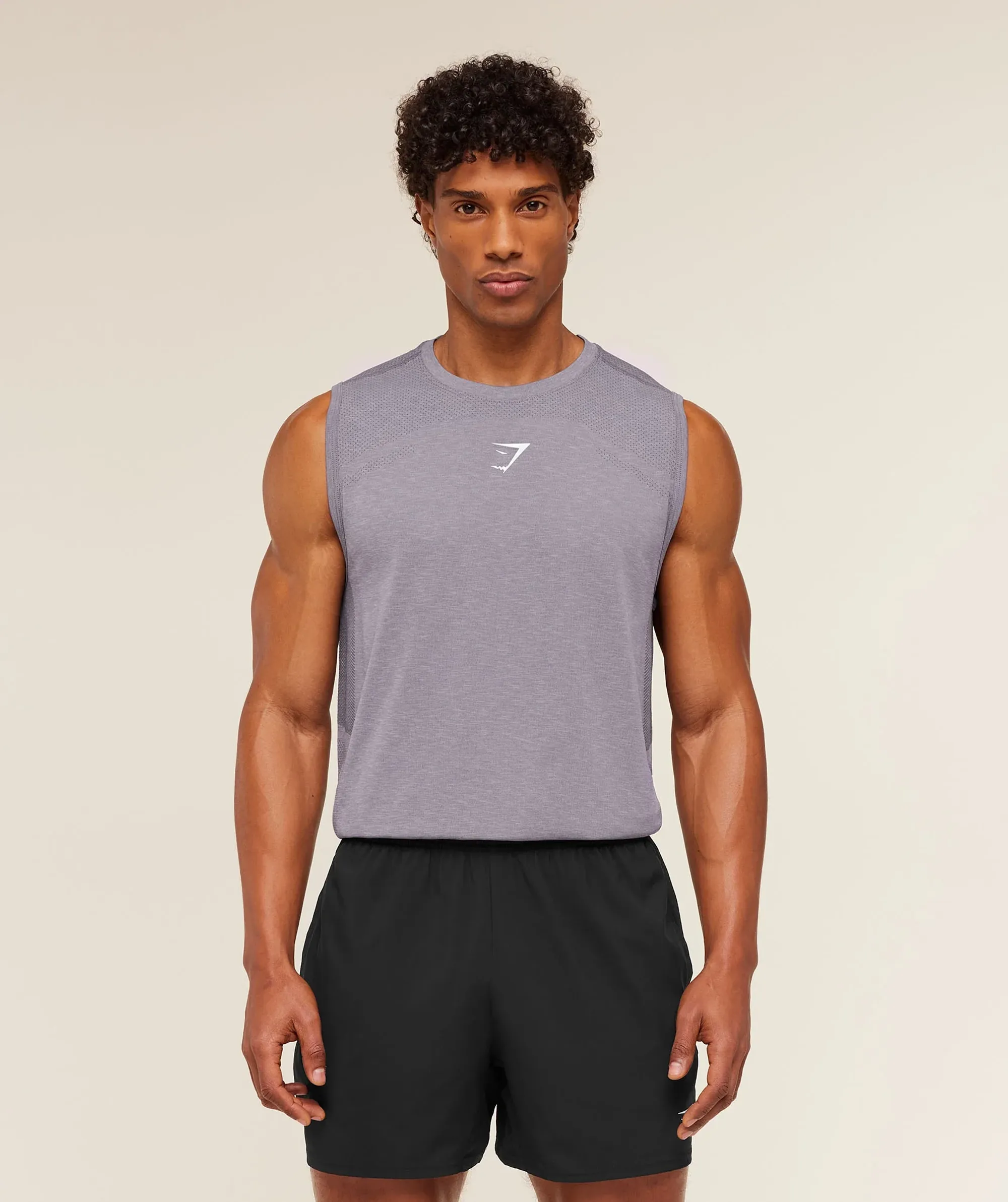Gymshark Lightweight Seamless Tank - GS Fog Purple/ Marl