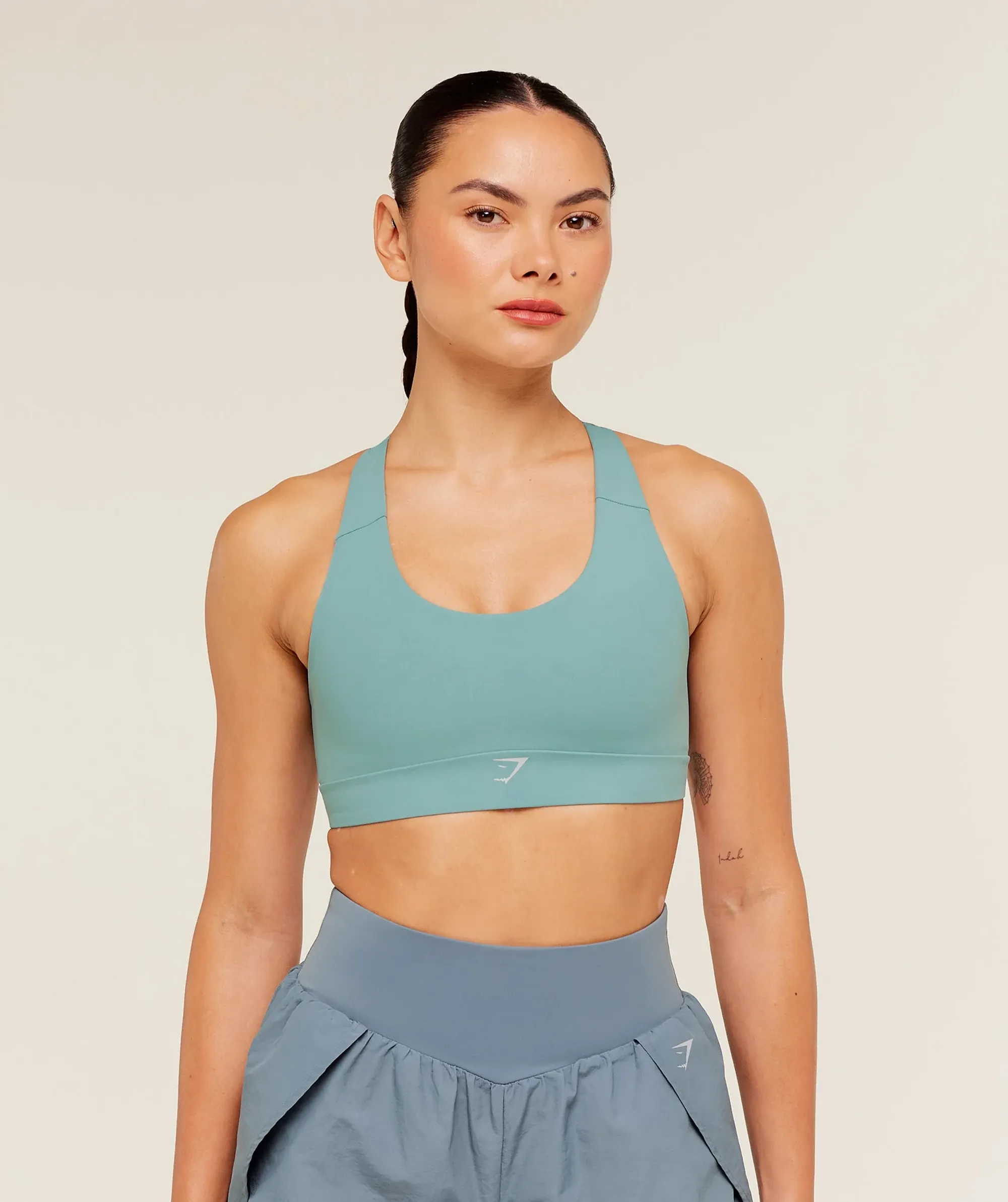 Gymshark Medium Support Running Sports Bra - GS Storm Blue