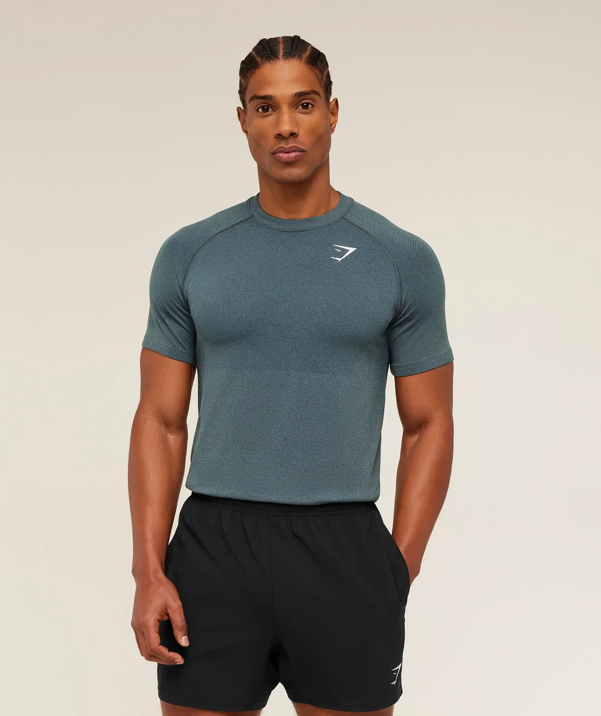 Gymshark Vital Seamless T-Shirt -  Iron Blue /  Stealth Blue