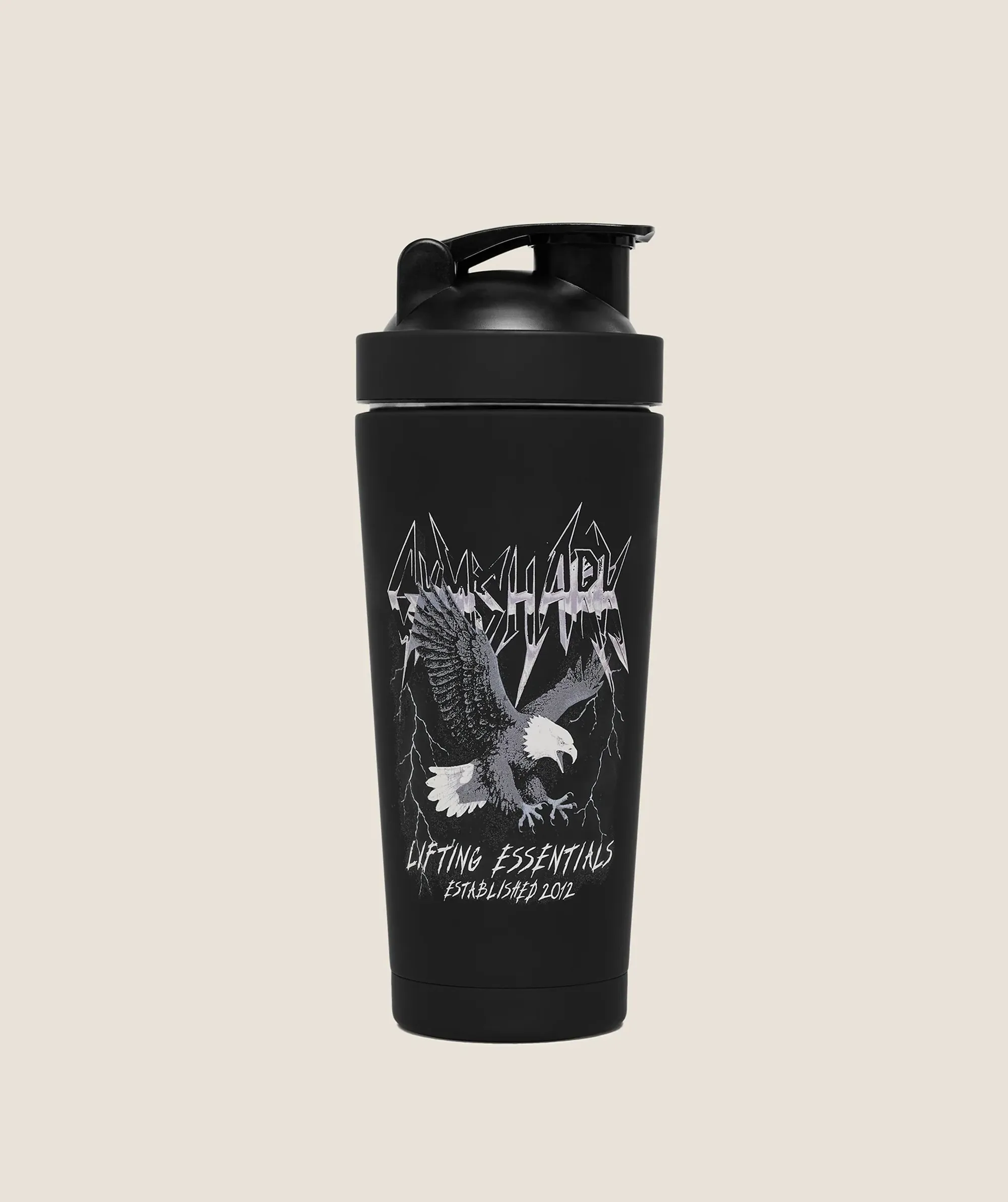 Gymshark Eagle Graphic Metal Shaker - GS Black